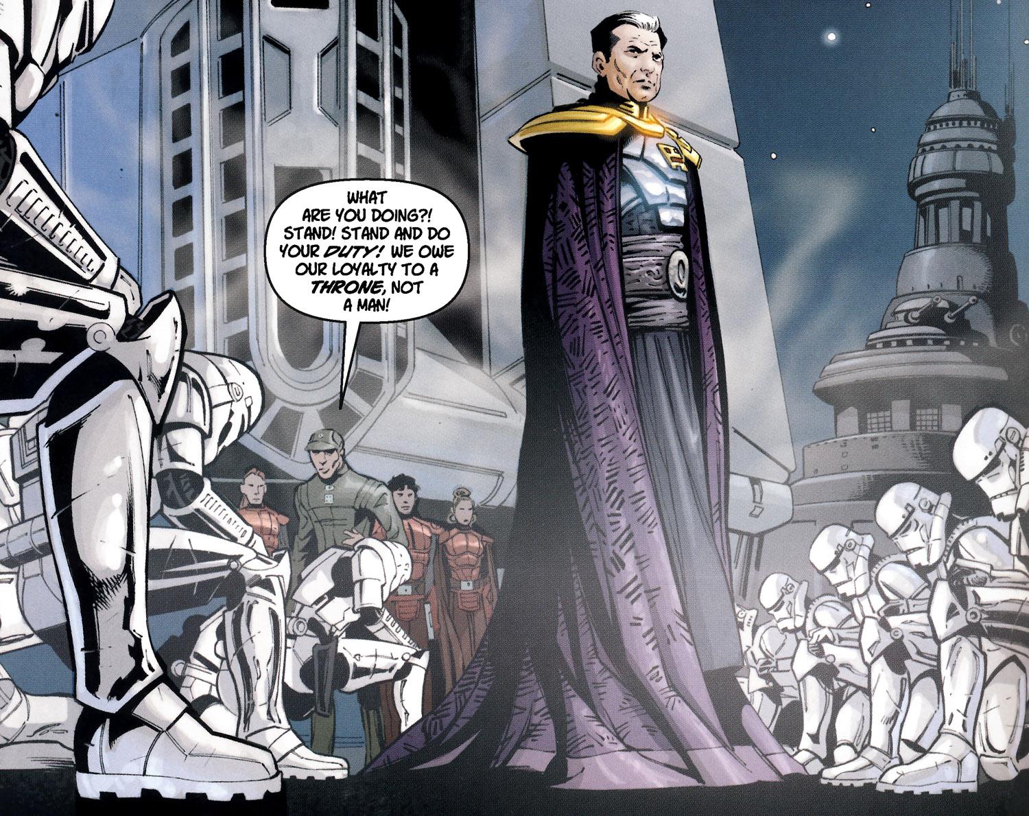 The Best of Legends. Stormtroopers kneeling before Emperor Roan Fel