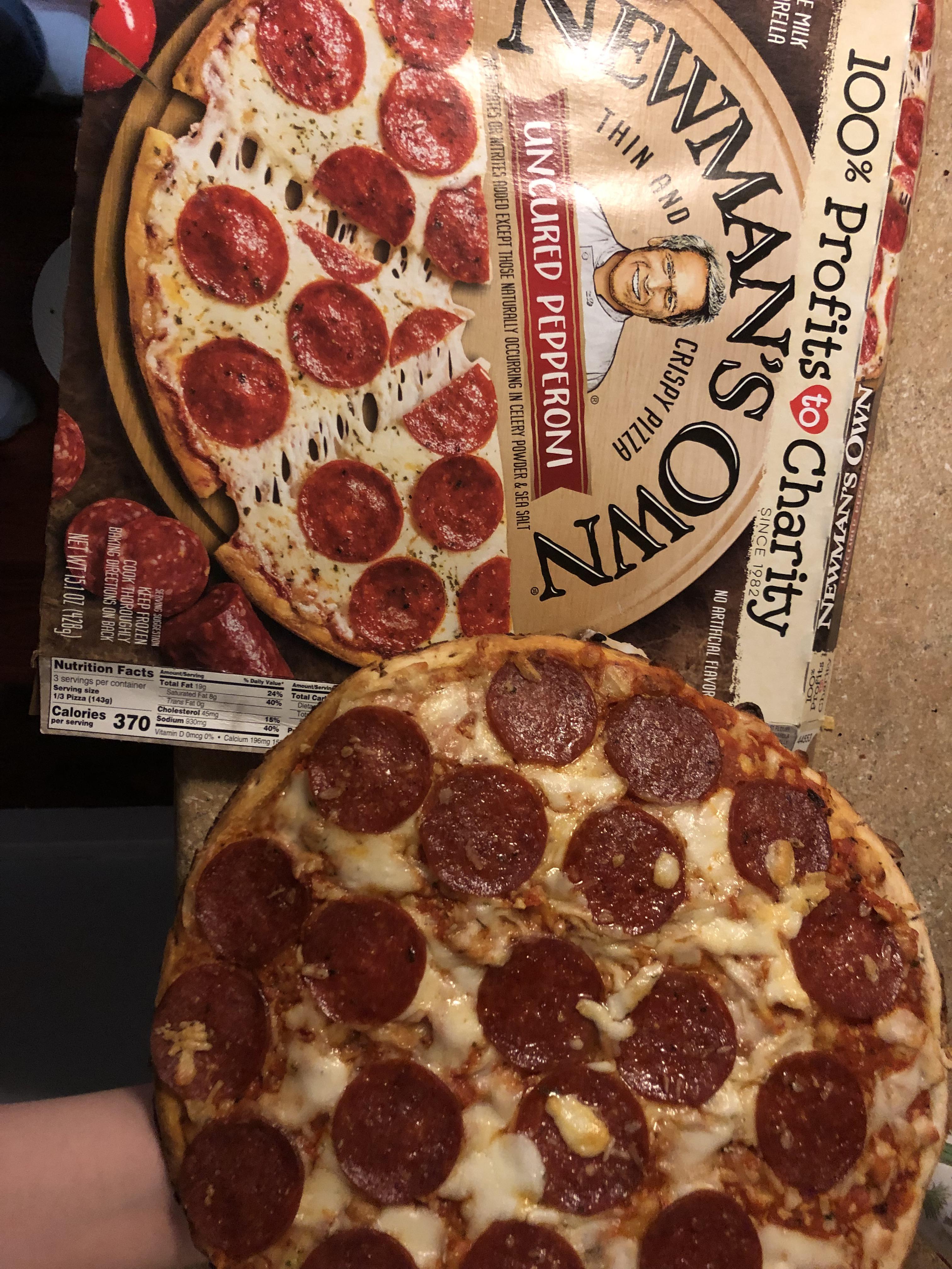 Newman’s Own Thin & Crispy Uncured Pepperoni Pizza (9/10) r/frozendinners