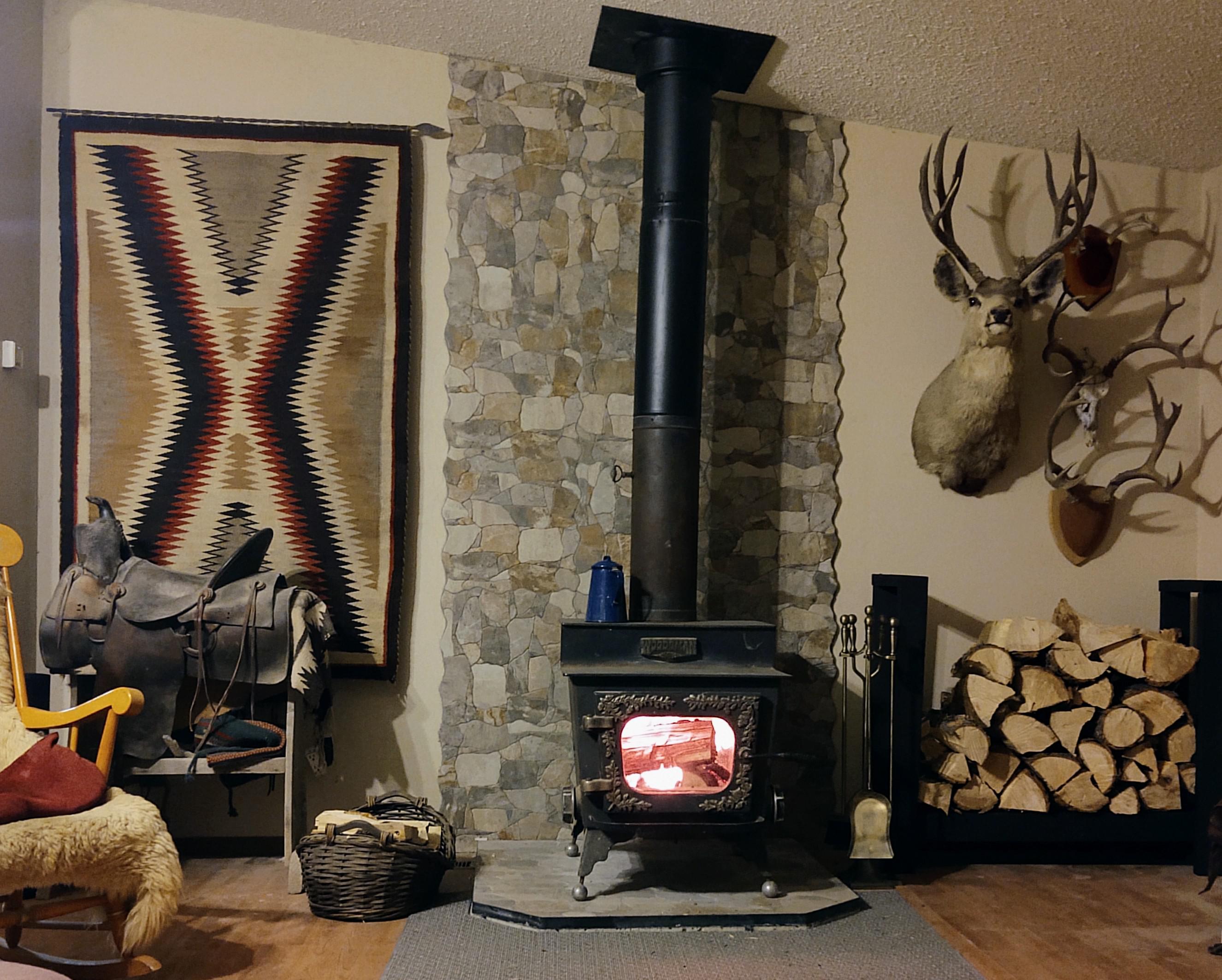 A Craigslist freebie wood stove has made our living room so cozy. I