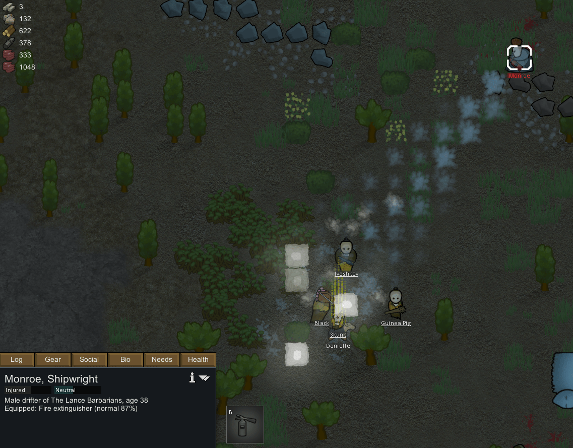 I dont think he knows how fire Extinguishers are suppose to work r