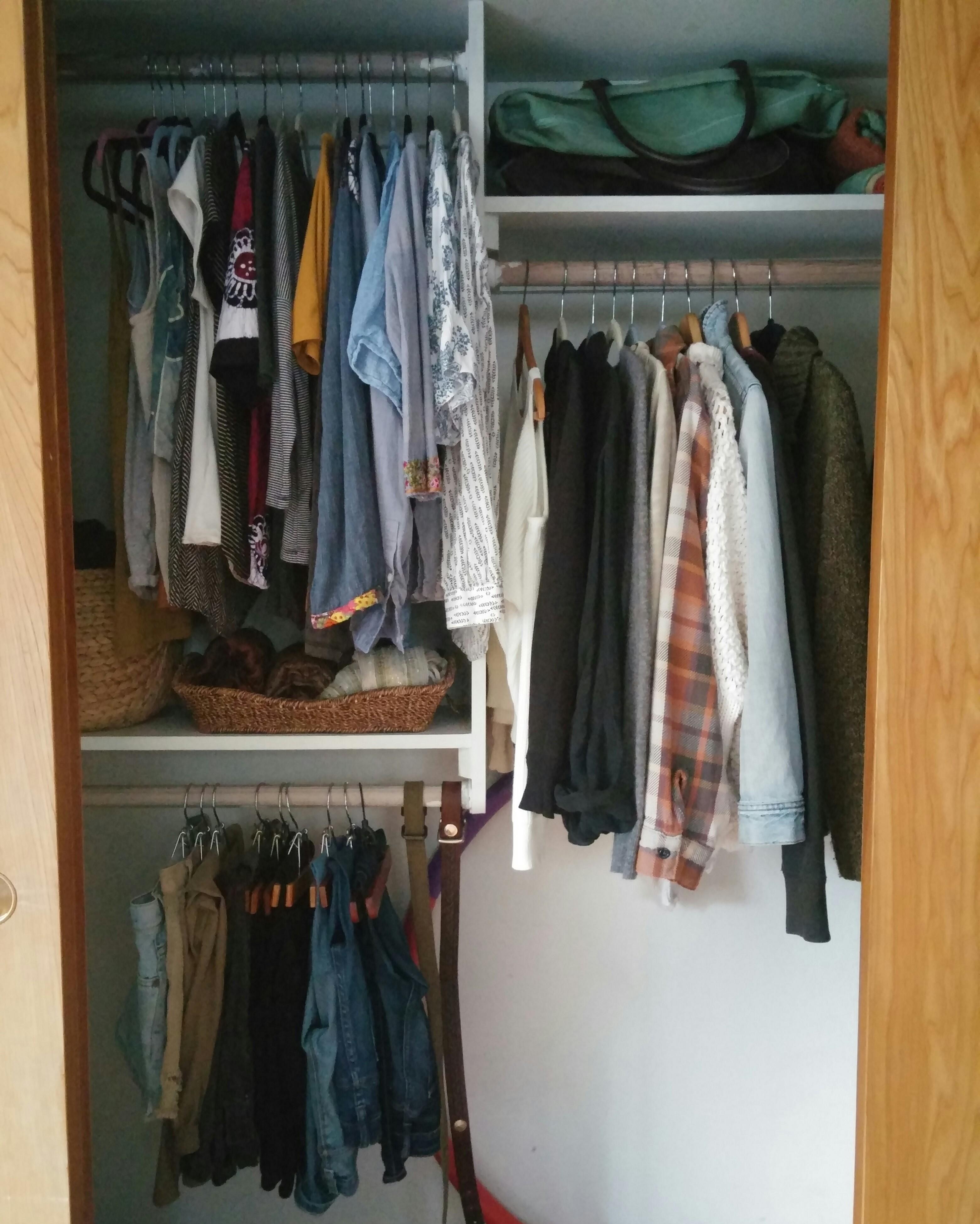 The process of minimizing my closet has been one of the biggest stress