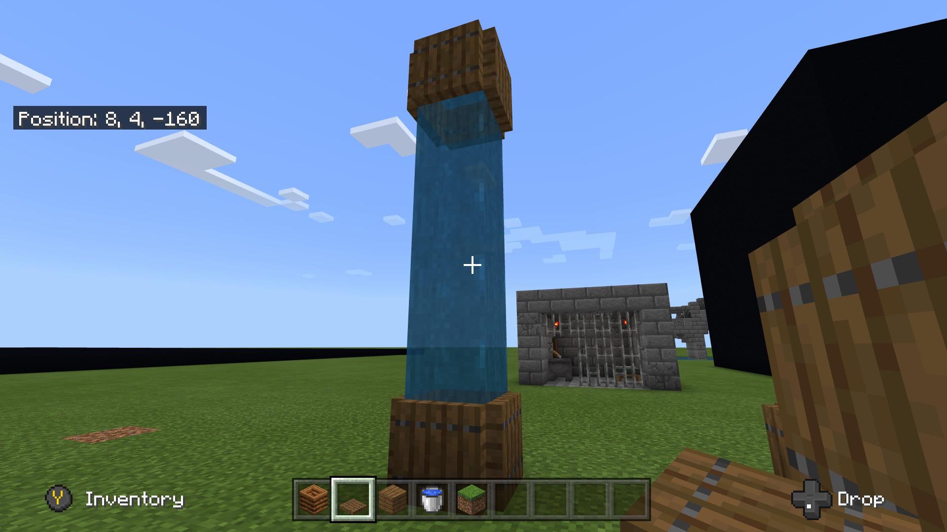 I was bored, so I built a water pillar, thought it was cool. r/Minecraft