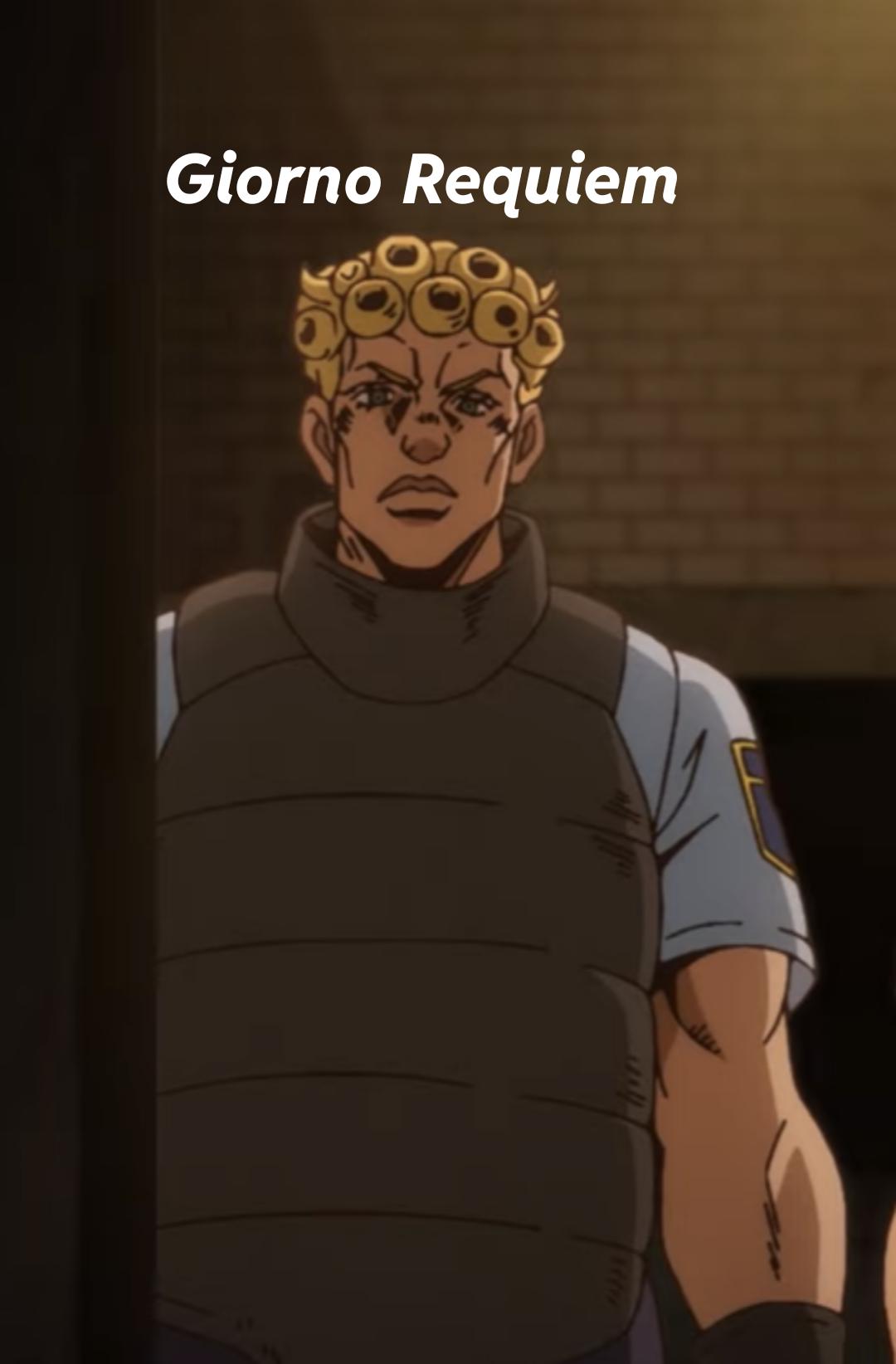 Our first ever look at Giorno Requiem in the Stone Ocean anime! r