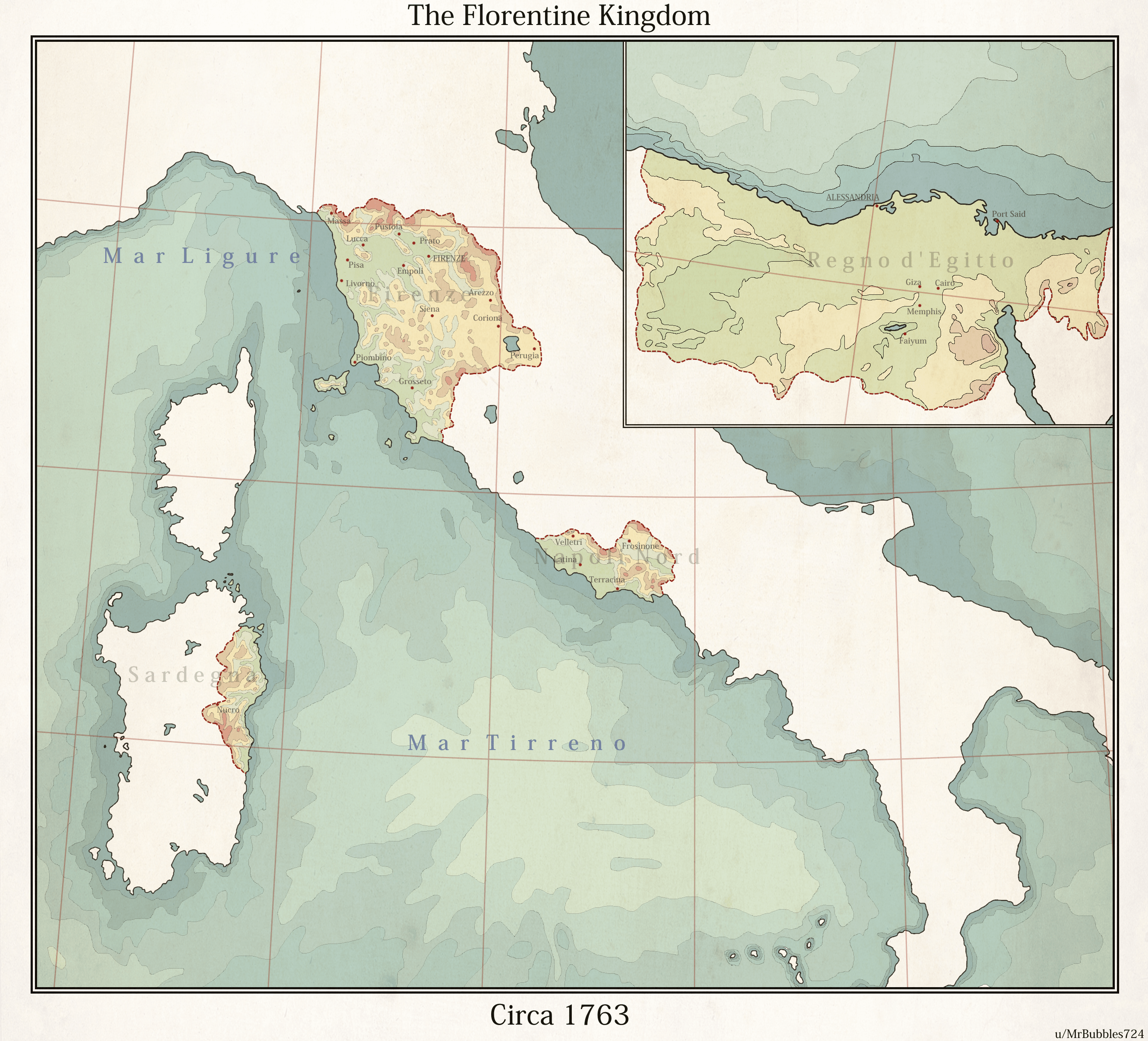 The Florentine Kingdom r/imaginarymaps