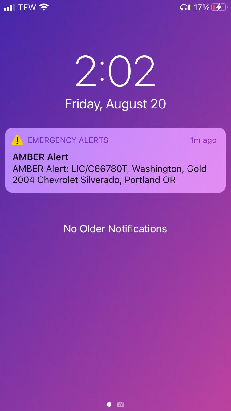 Did anyone else get a amber alert? r/Portland