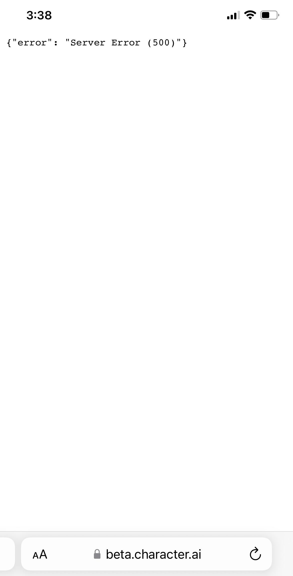 What does this error mean? r/CharacterAI