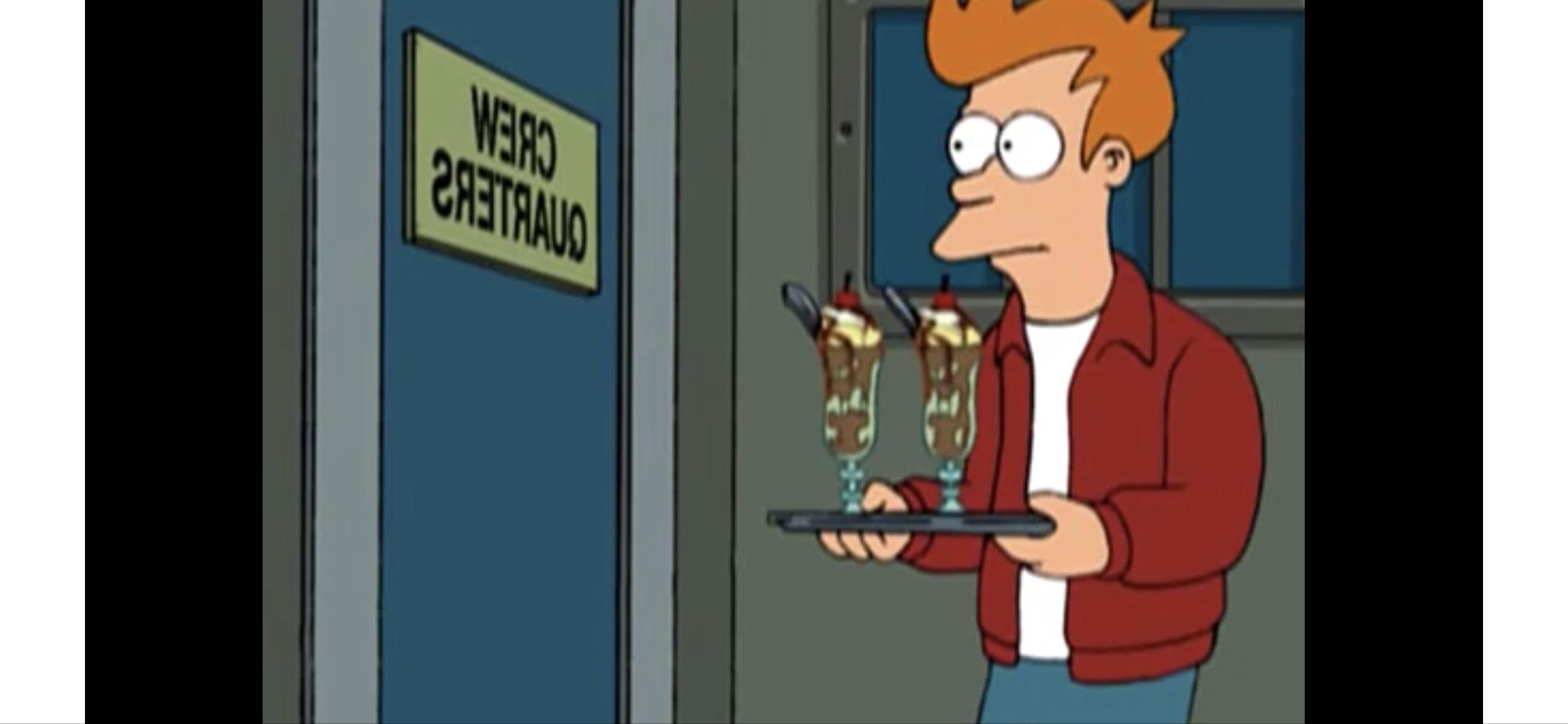 Bender Ohhhhhhhhhhhhh. I don’t feel good. I’m genuinely sick. Fry But