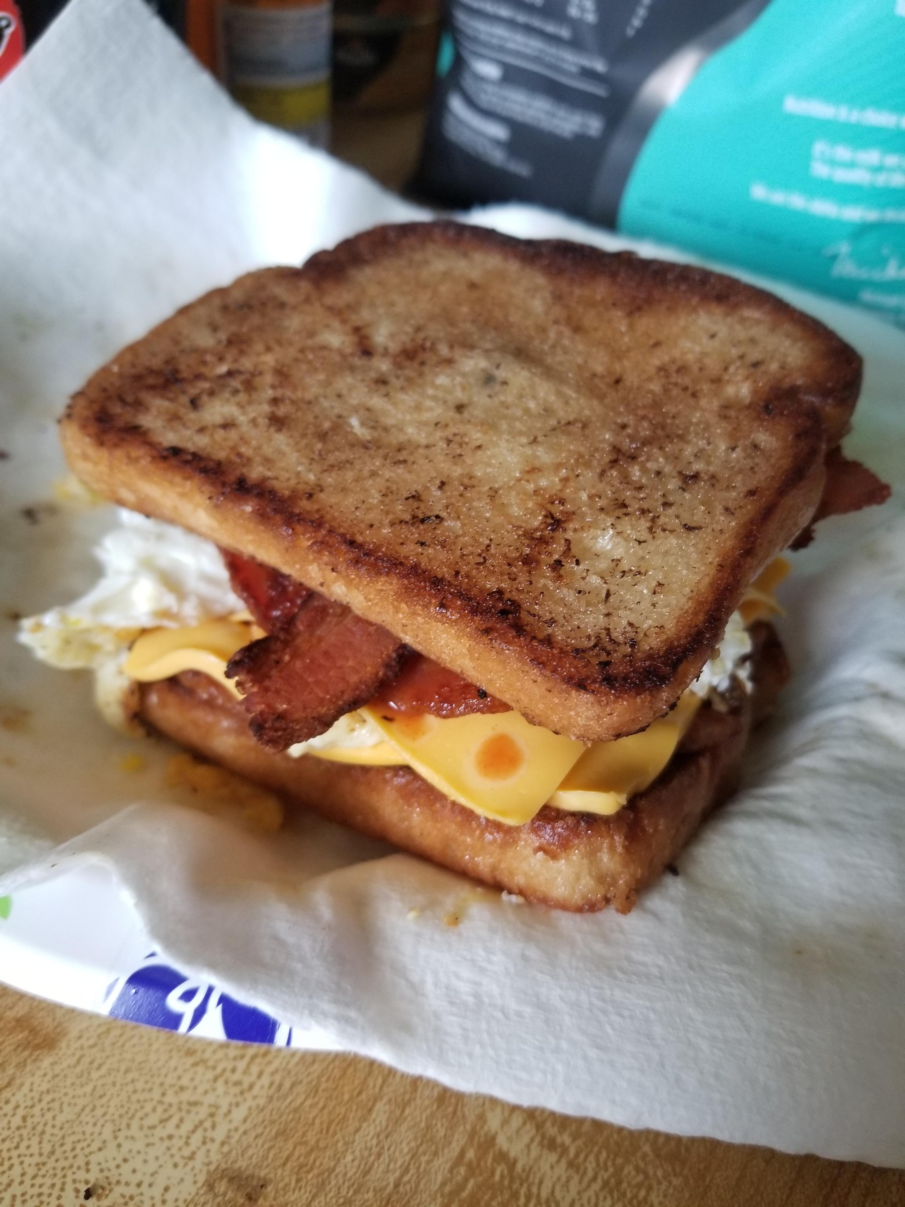 [Homemade] Bacon Egg and Cheese Sandwich r/food