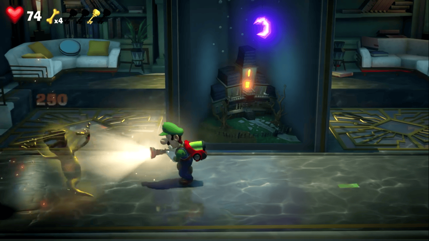 Can you spot the Easter egg in a screenshot from Luigi's mansion 3