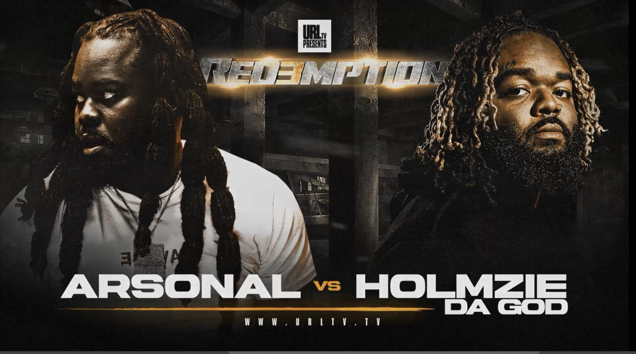 Arsonal vs Holmzie Da God announced for URL Redemption 3 r/rapbattles