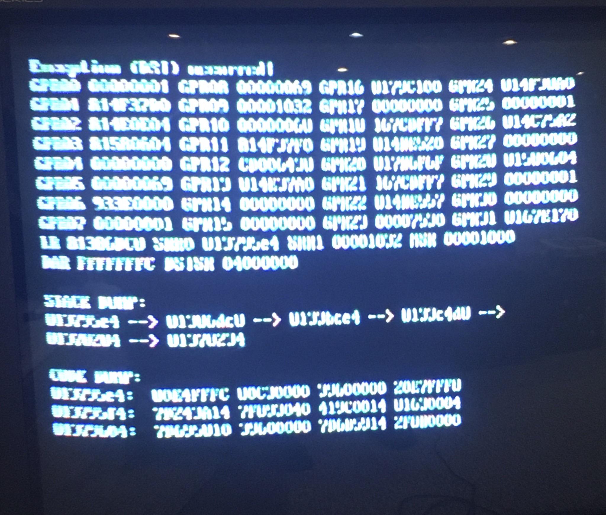 Whenever I launch homebrew on my wii, it crashes and this appears on the screen. Does anyone
