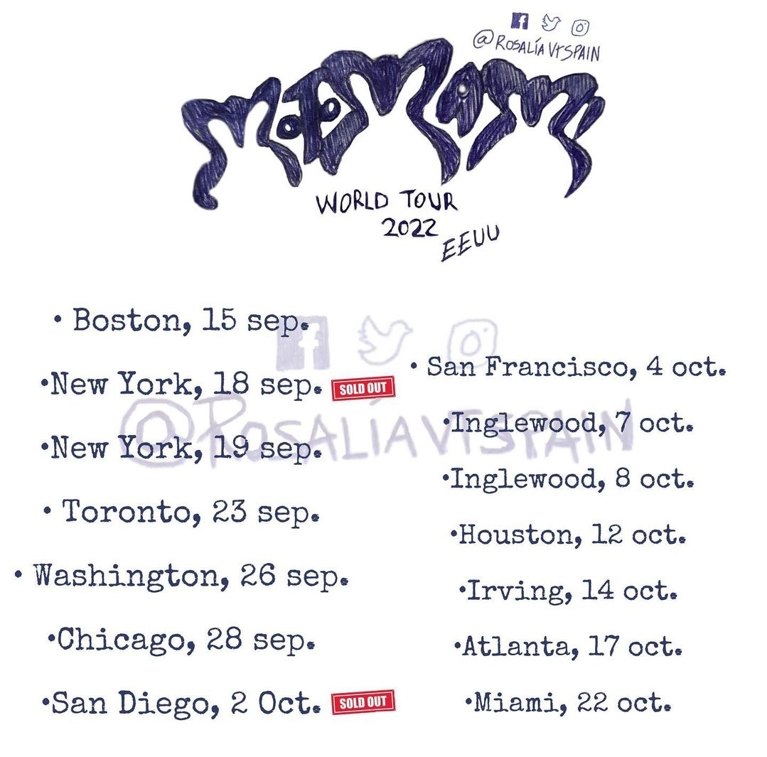 After 9 soldout shows in Latin America, Rosalía starts the US leg of
