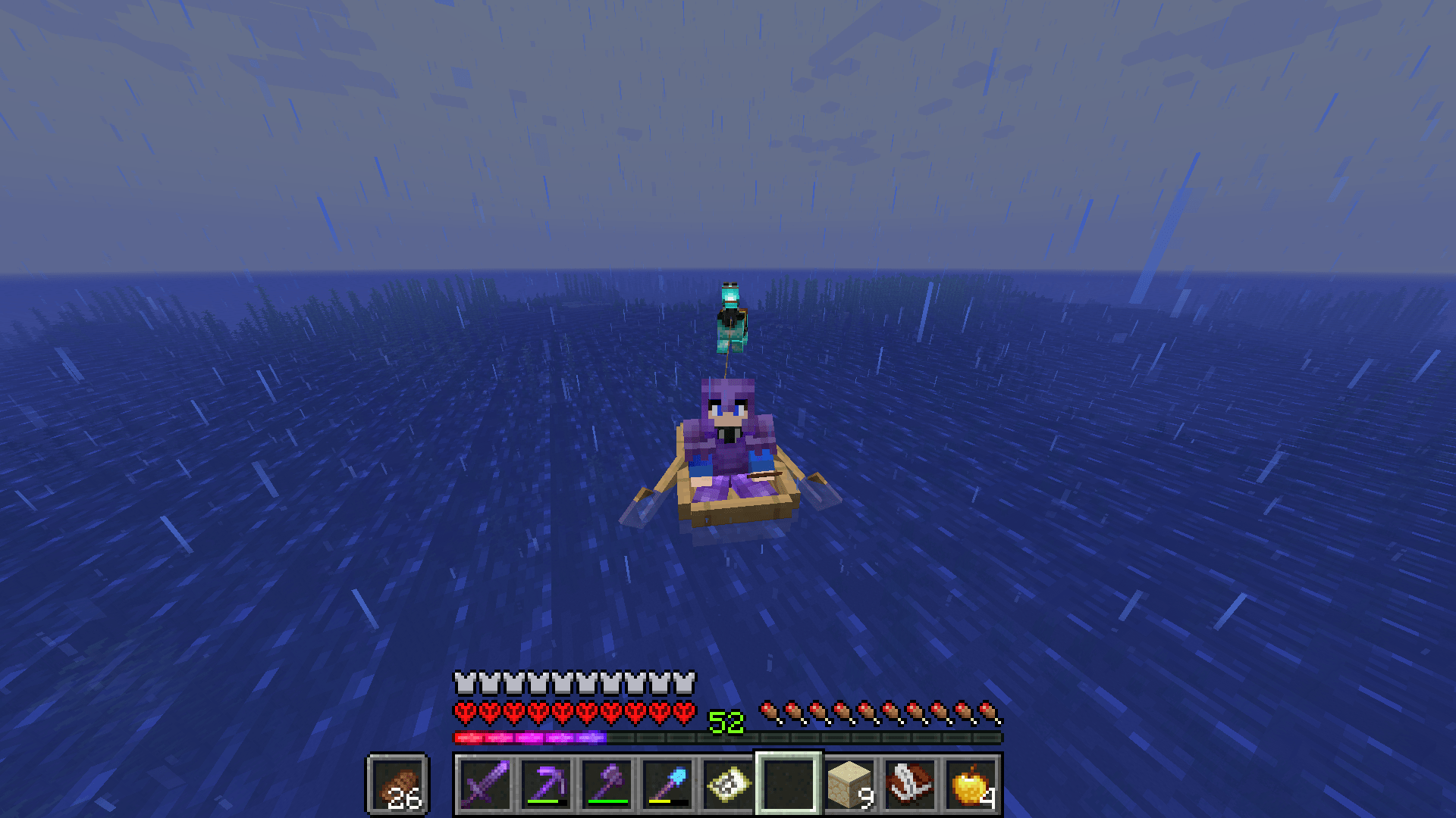 A clever trick to transport horses over water r/Minecraft