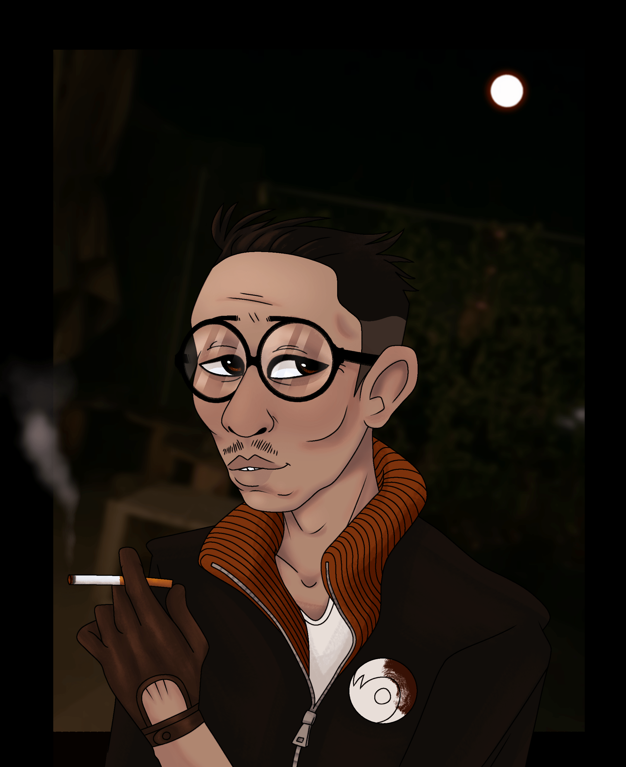 No fucking idea what this thing even is but he is chuffing back a fat