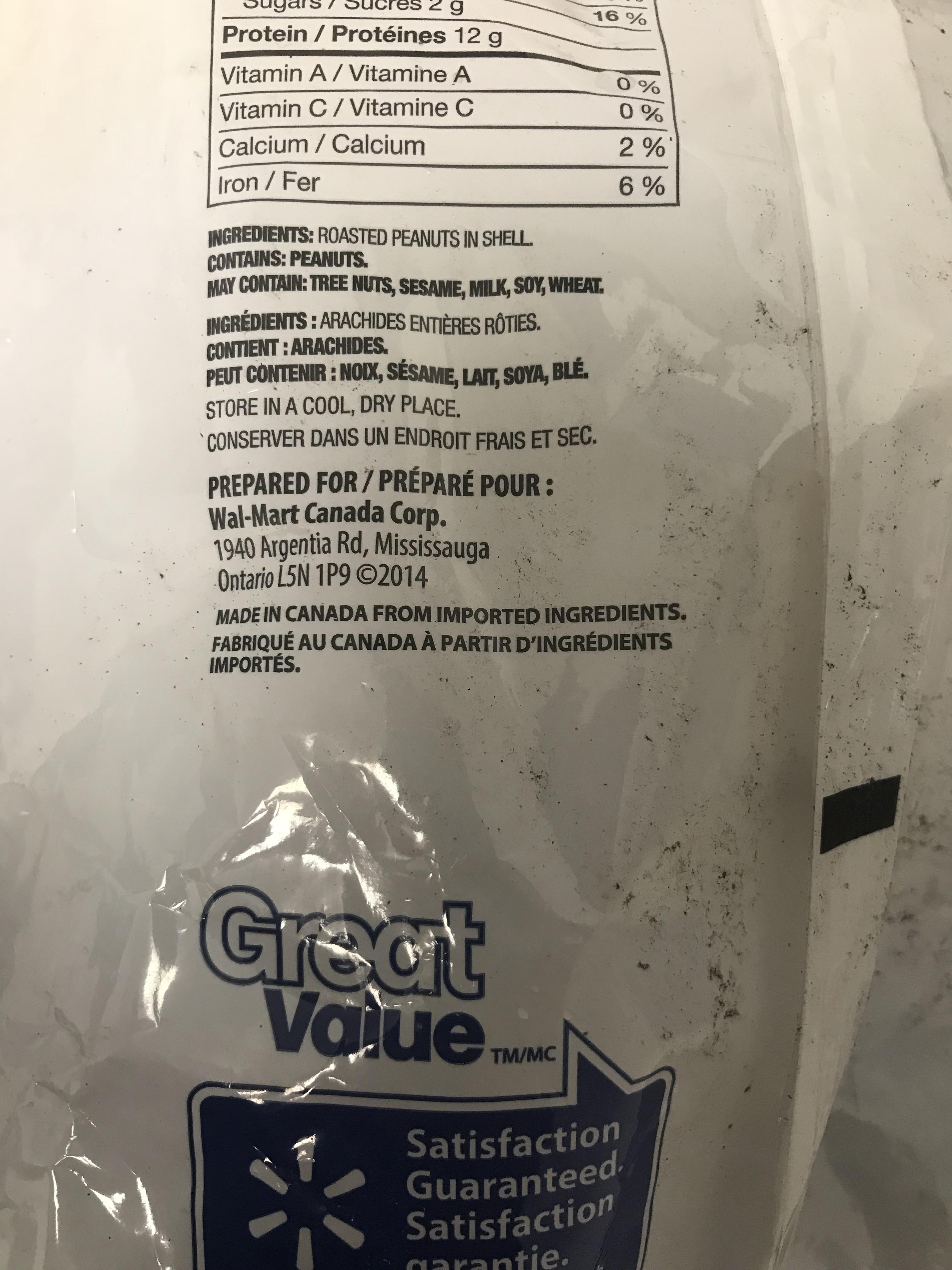 Peanuts in Shell “Made in Canada from Imported Ingredients” WTH