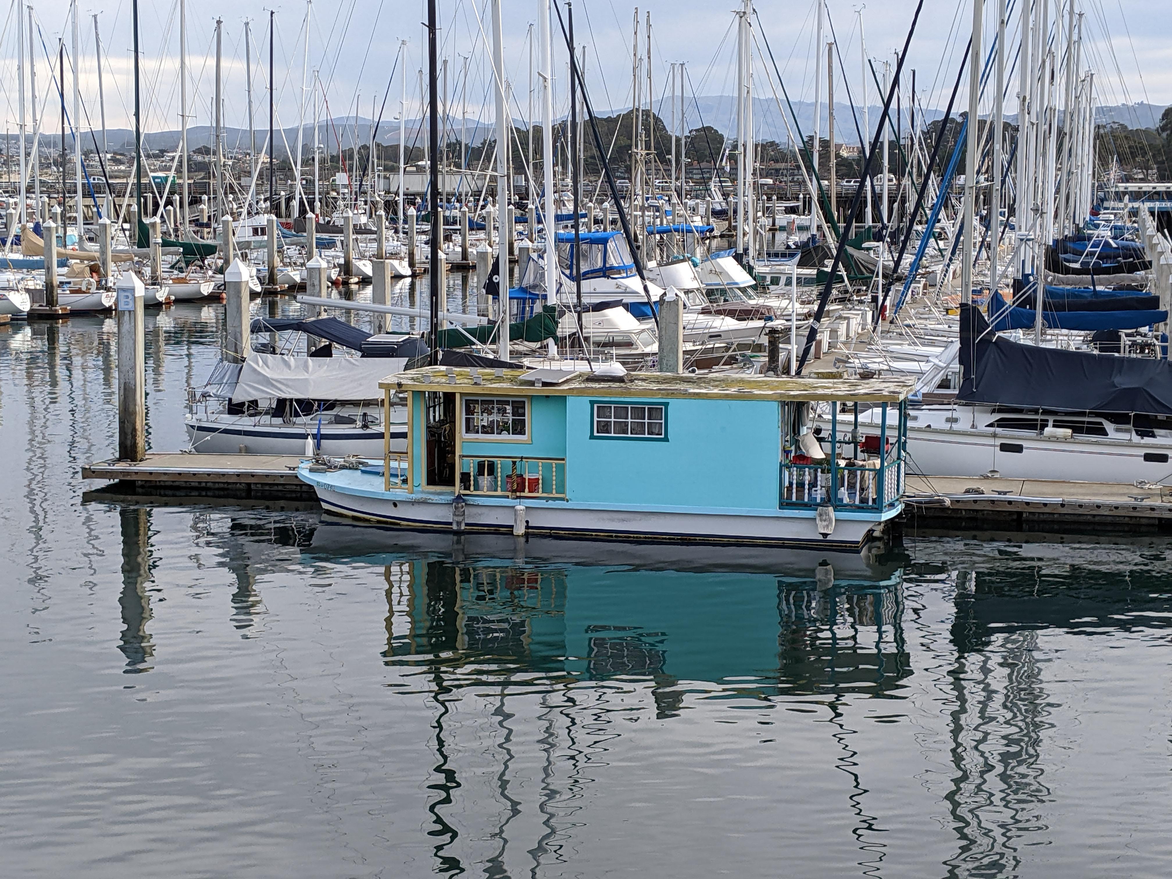 the houseboat is on the move... presumably moved to safety bc of the