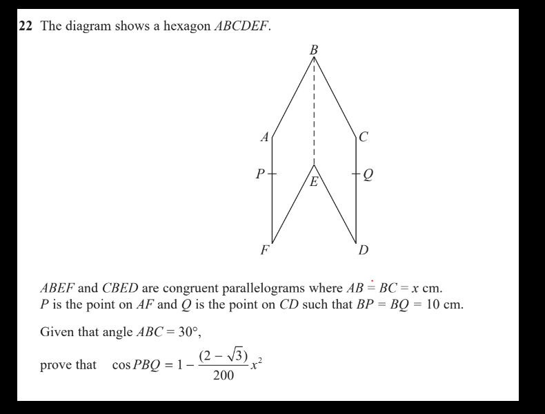 Can anyone do the last question of 2017 GCSE Edexcel maths Non