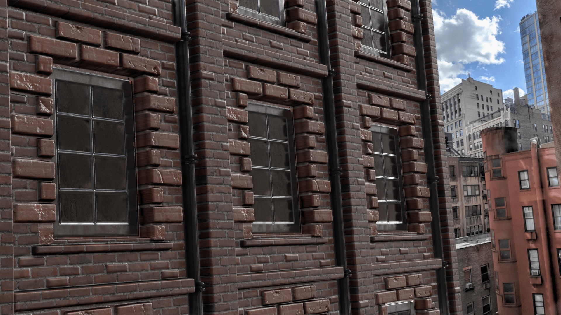 Texture practice (NYC apartment building). r/blender