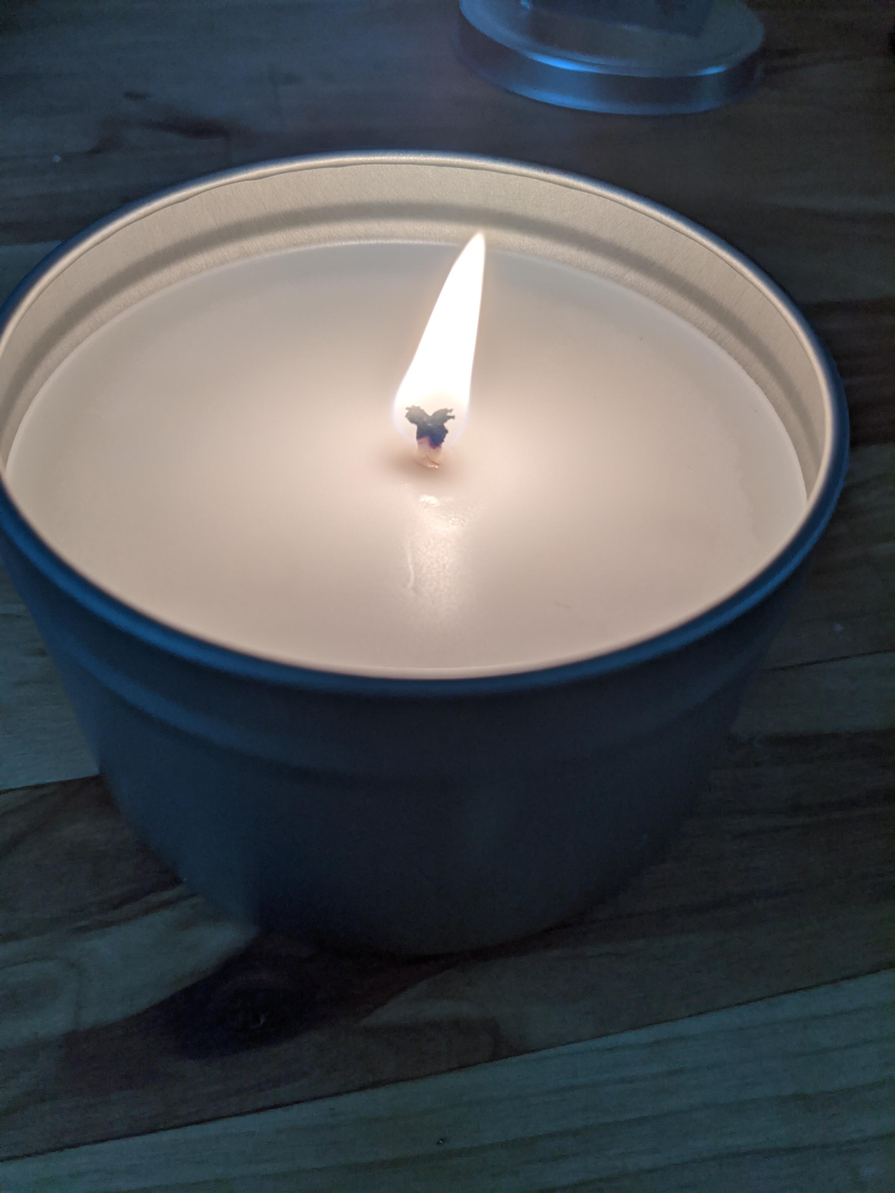 Is it normal for the wick to immediately split after lighting? r