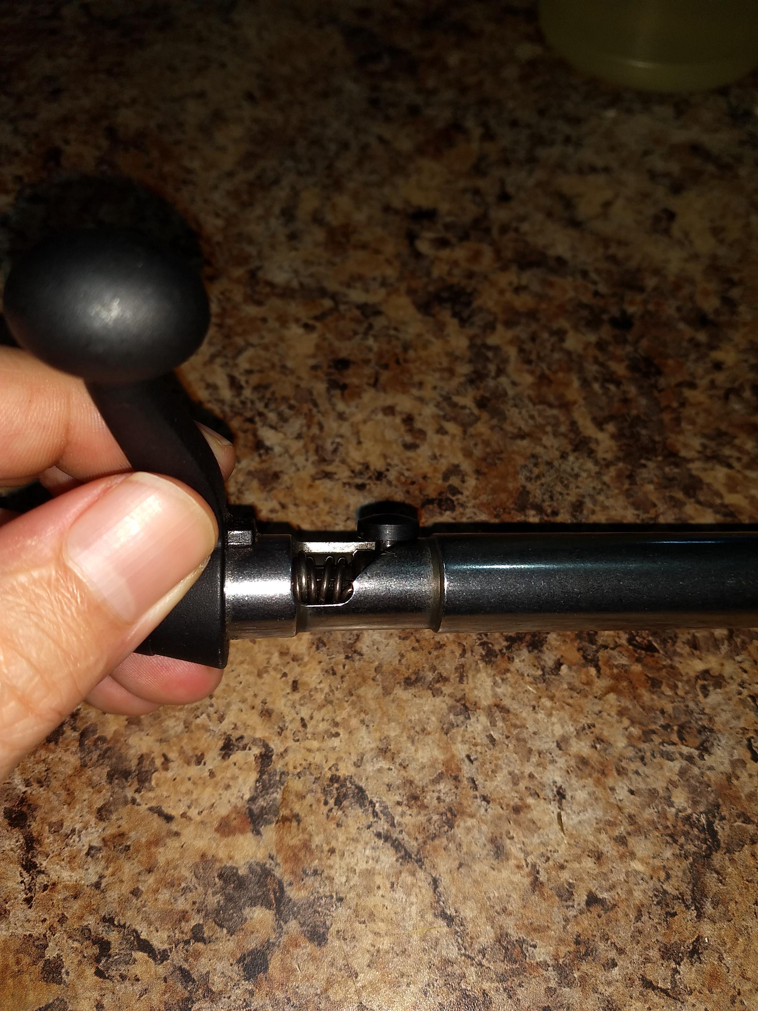 Can't get the bolt in the rifle, brand new gun. Is it supposed to look