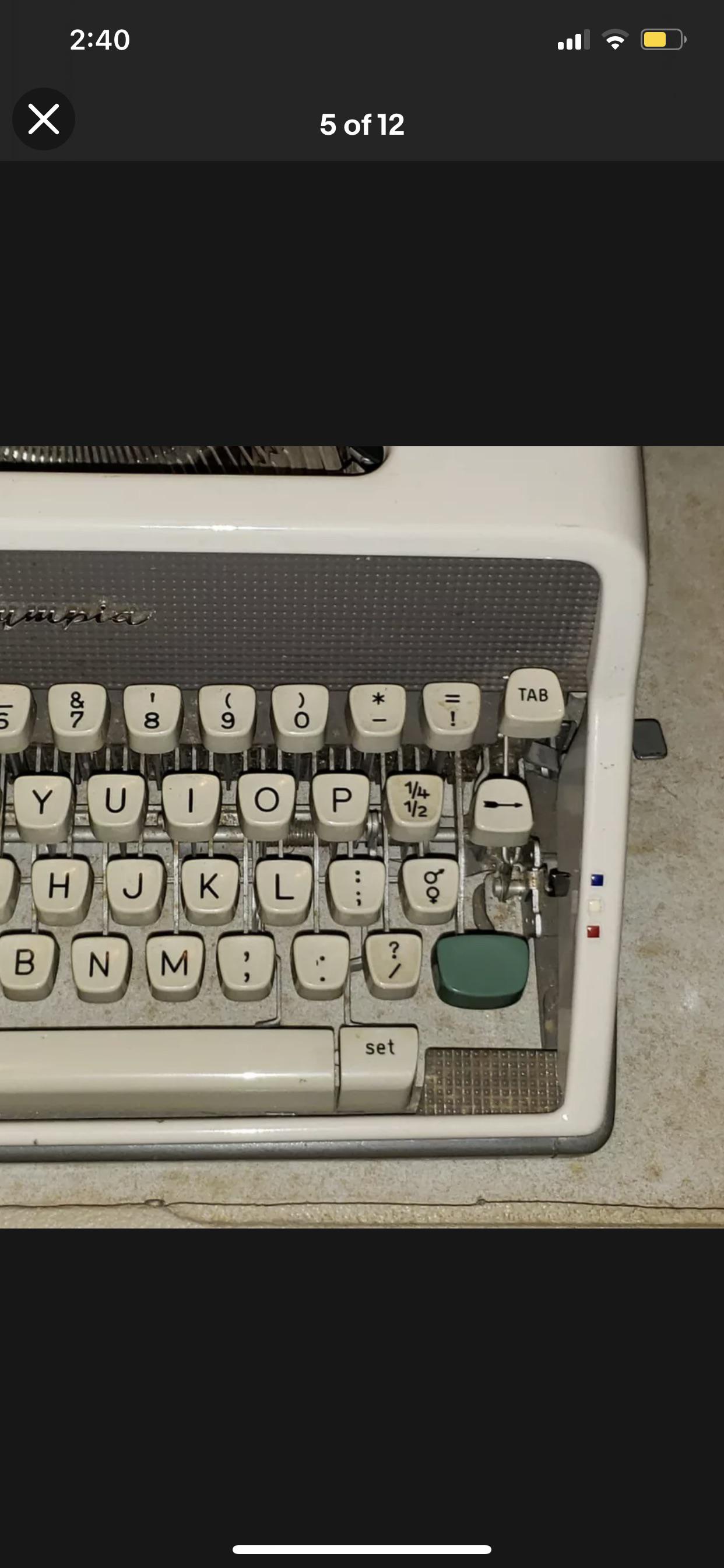 Was looking at typewriters on eBay and found this Olympia with a male