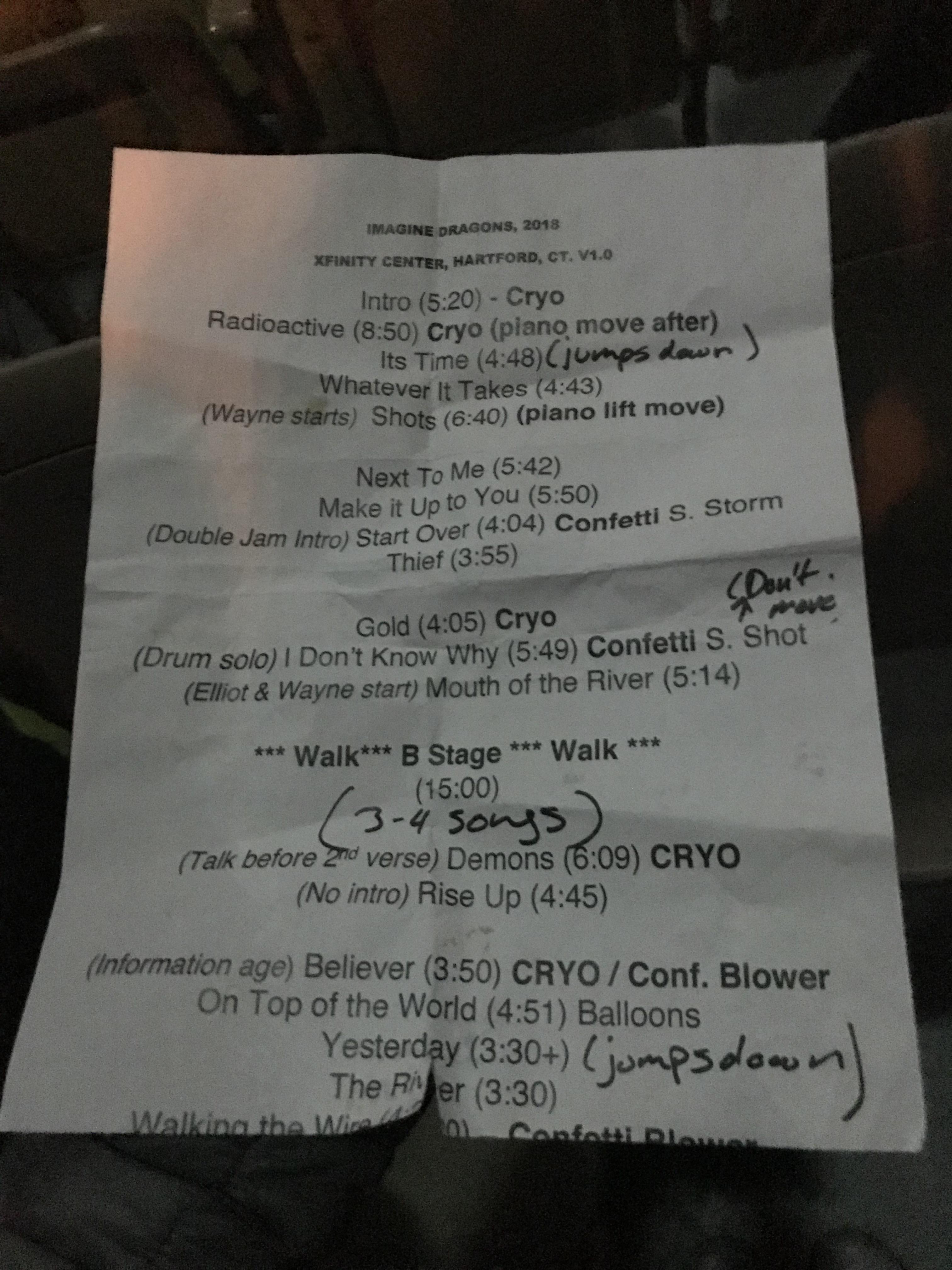 Setlist!!! imaginedragons