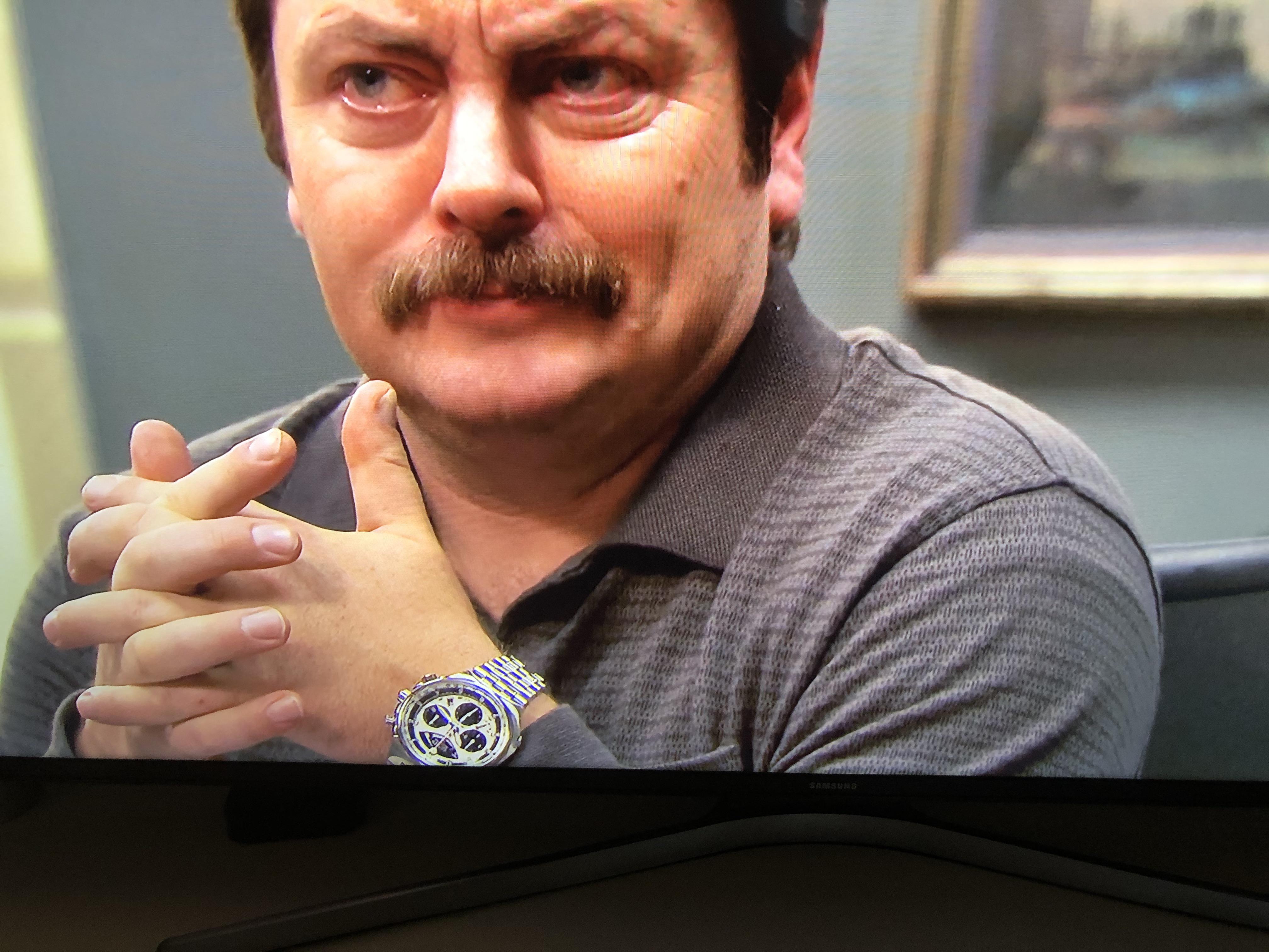 [Ron Swanson’s] watch from s2e9. Help identify! r/Watches