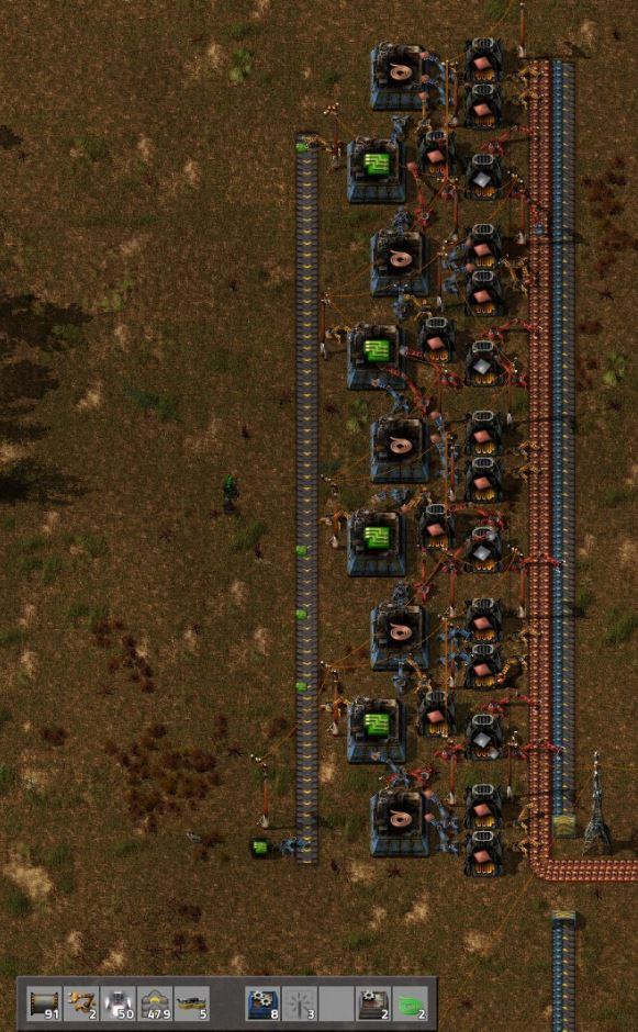 Compact Marathon + Electric Furnaces Green Circuits Setup factorio