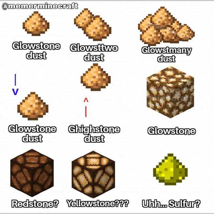 I how ugly Glowstone used to be r/MinecraftMemes