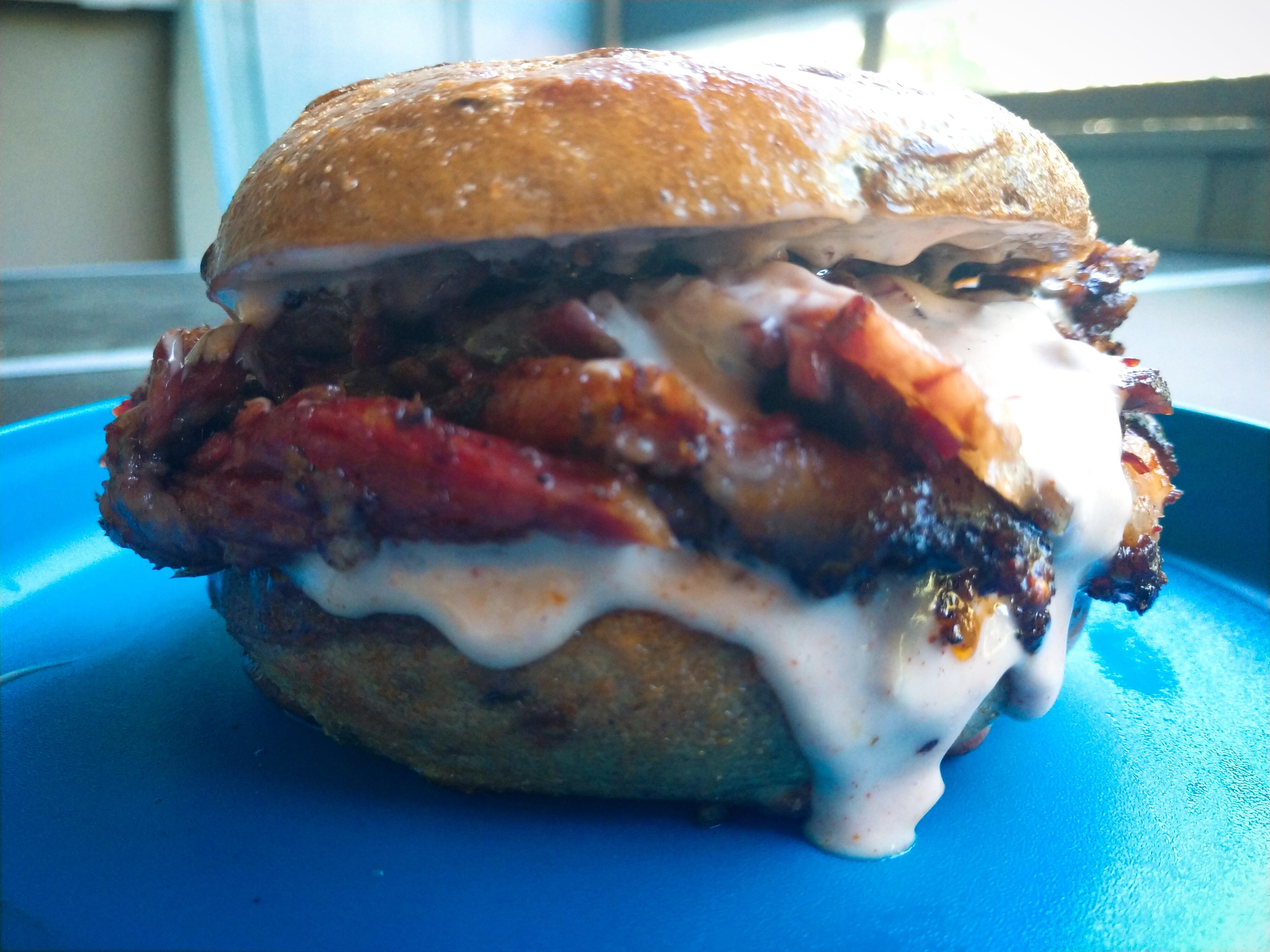 [Homemade] Pastrami, Marble Rye Bagel, Russian Dressing r/food