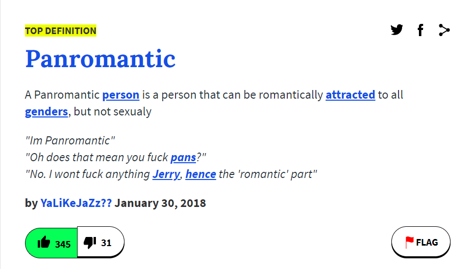 Urban Dictionary r/panromantic