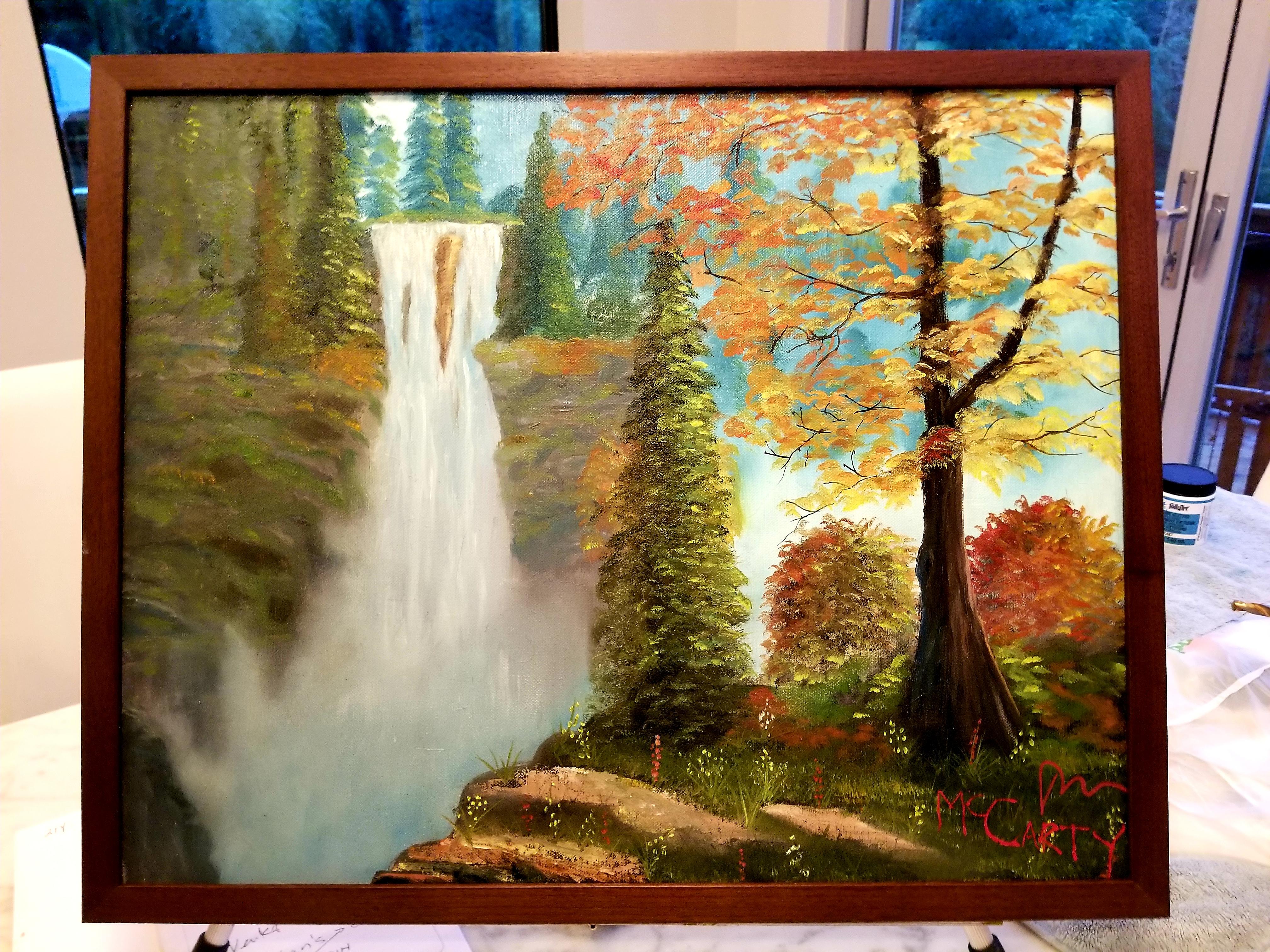 Started with Bob Ross and ended up here. The first painting in 2 years that I felt worth framing