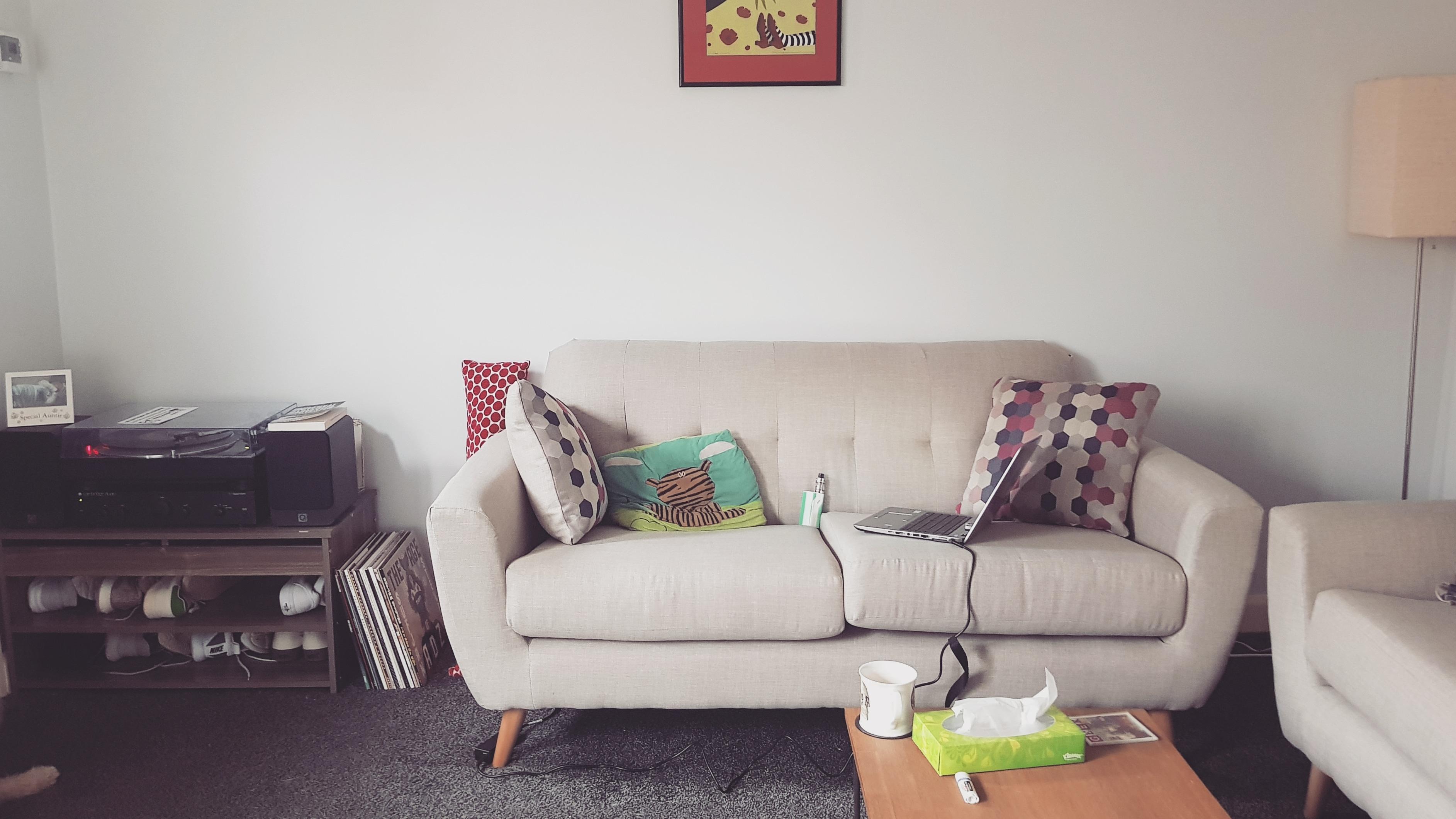 Nothing hugely special but we just had new couches delivered. r