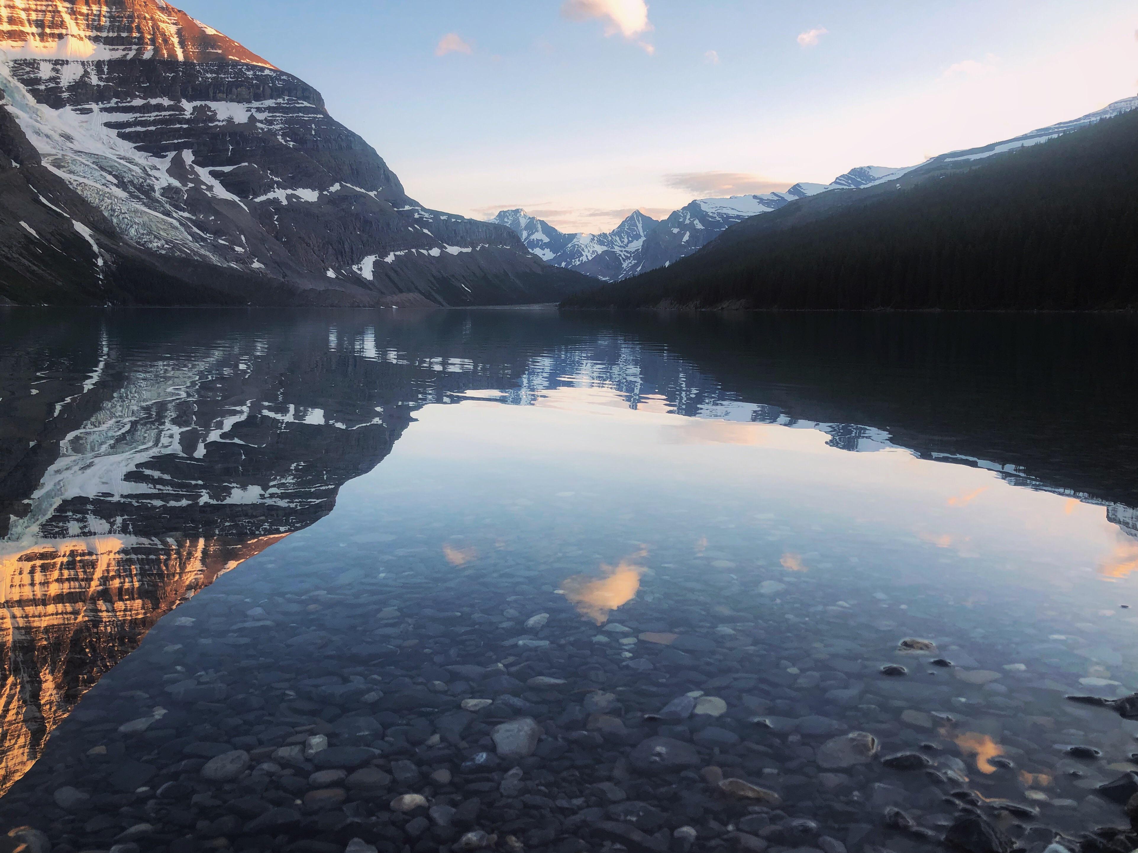 Hiked up to Berg Lake, British Columbia. We had four days of rain and