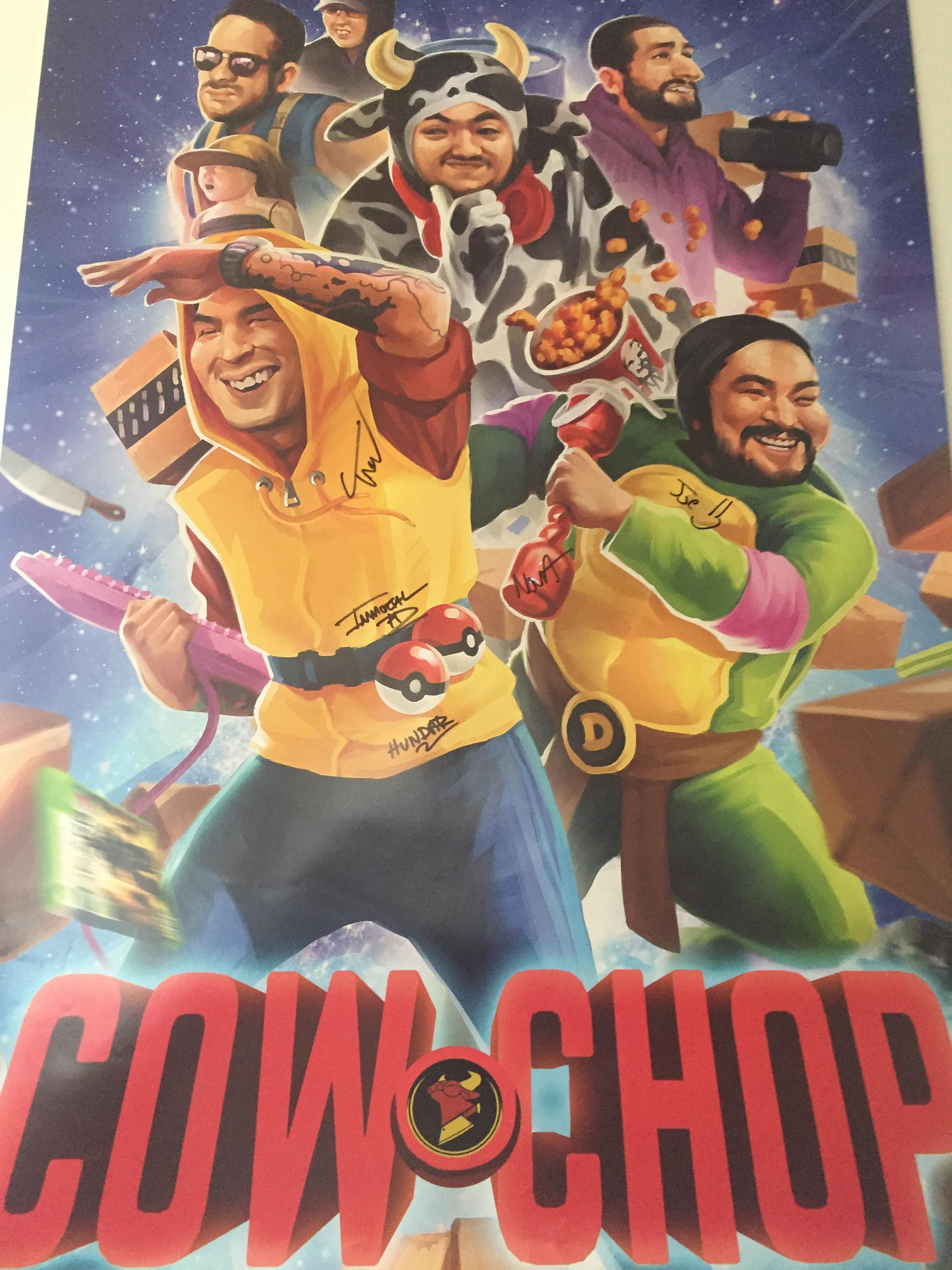 Finally got to hang up my signed cow chop poster in my new