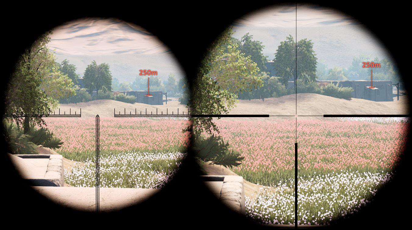 x4 and x6 (marksman) scope magnification comparison, side by side r