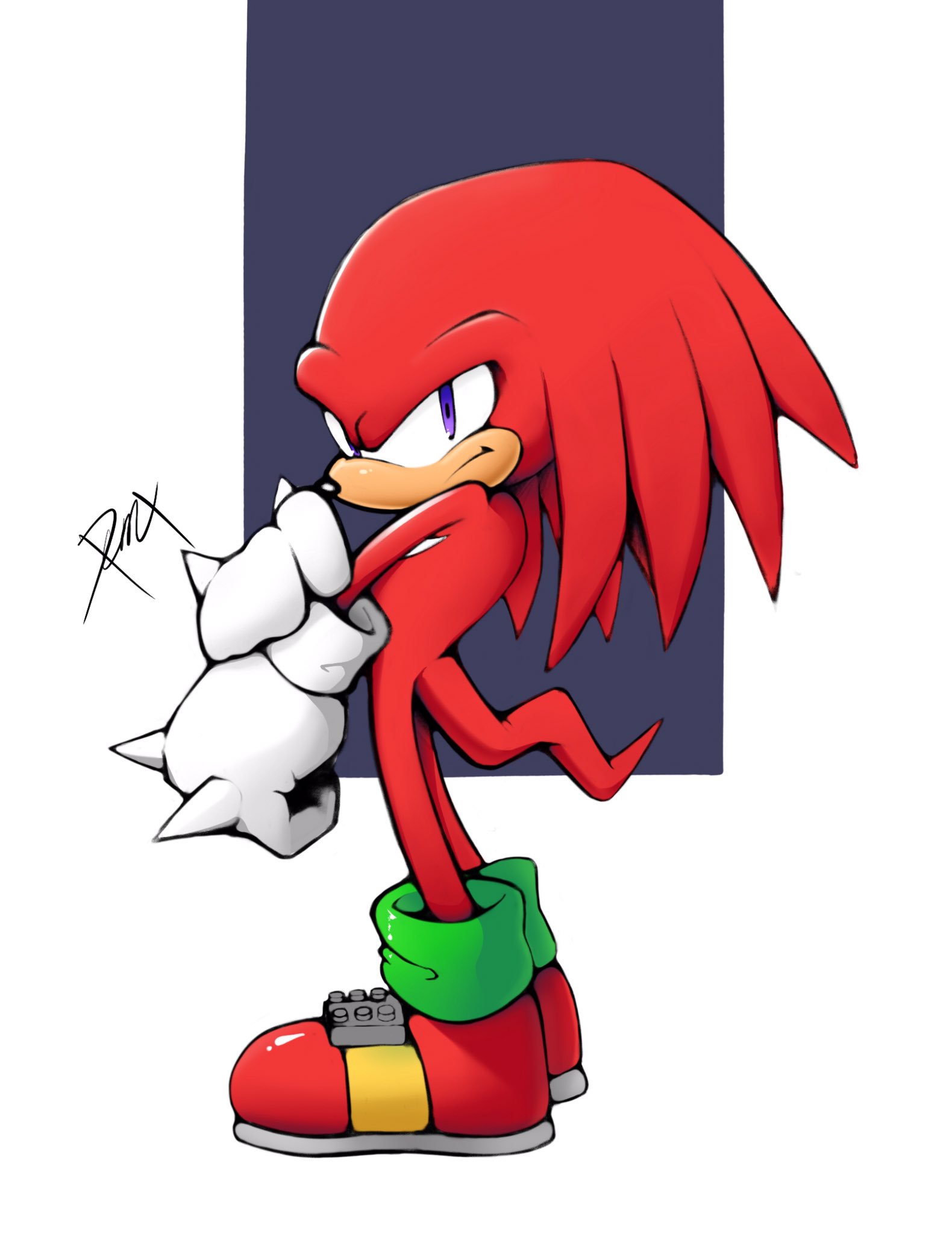 More Sonic art, this time of Knuckles. Drawing him was fun! r/SonicTheHedgehog