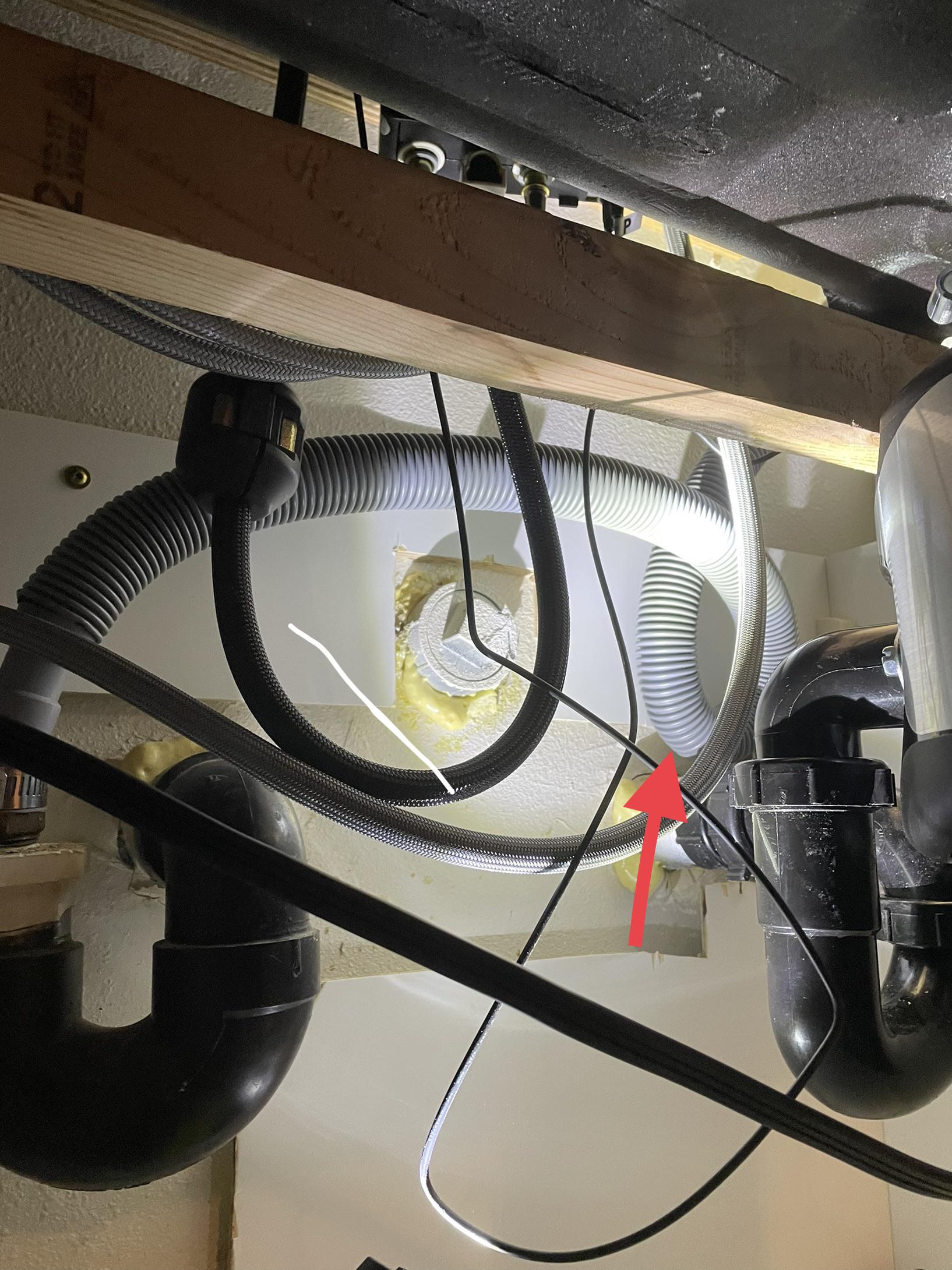 Is this twist/knot okay for a high loop dishwasher drain? r/Plumbing