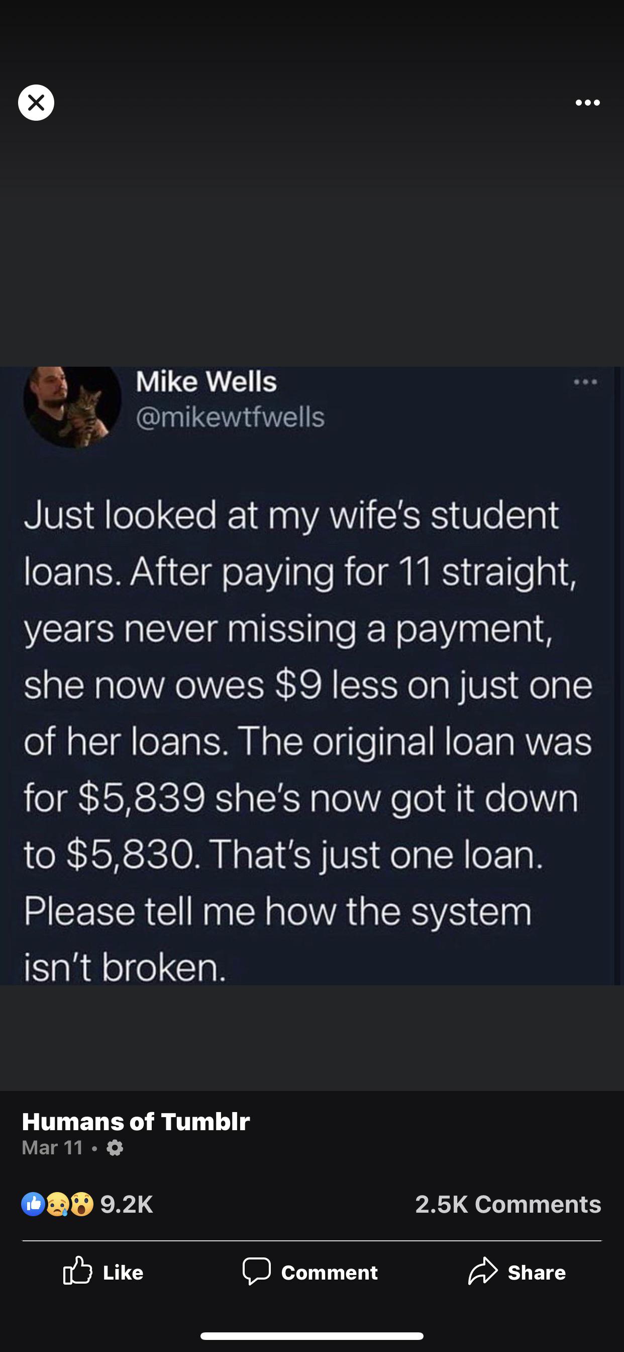 Hope for a broken system? My school loan recap 5 years, paid 50k, only