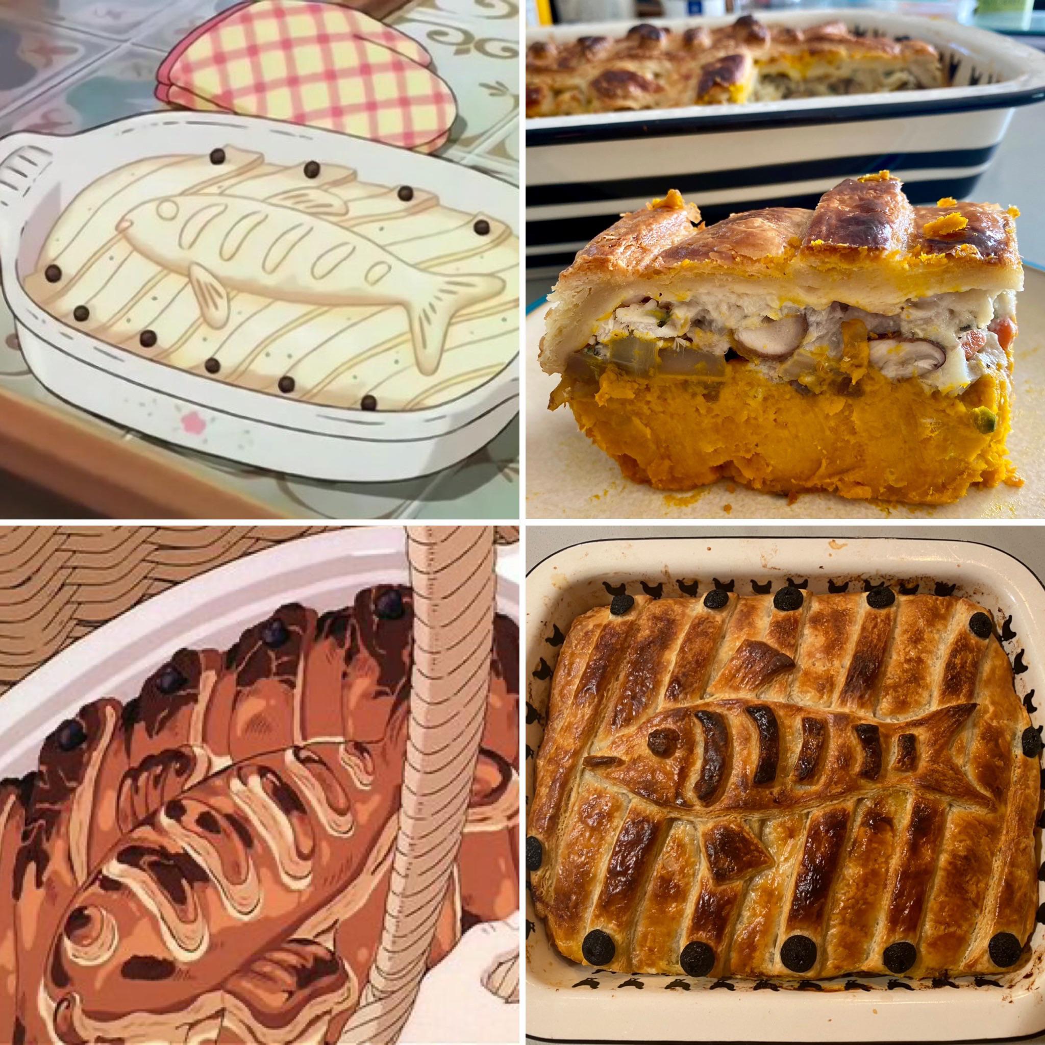 My homemade attempt at the Herring Pumpkin Pie from Kiki's Delivery