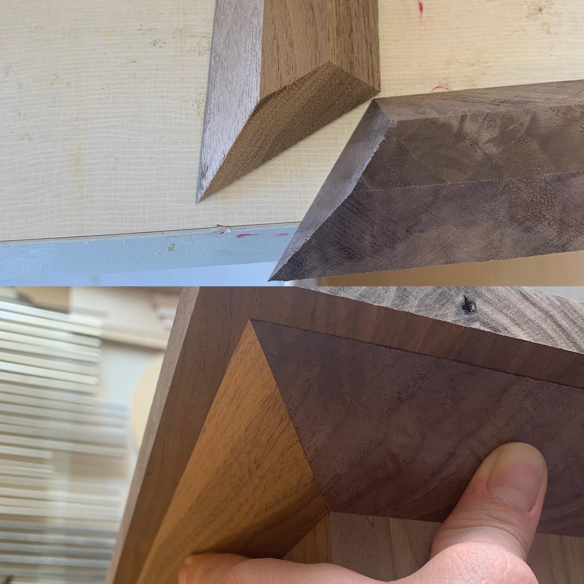 Props to finish trim carpenters who know their angles. This compound miter took me way longer