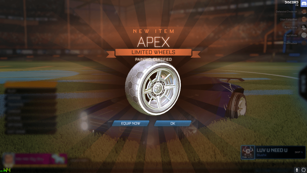 Had stopped playing rocket league during the week, came back to this