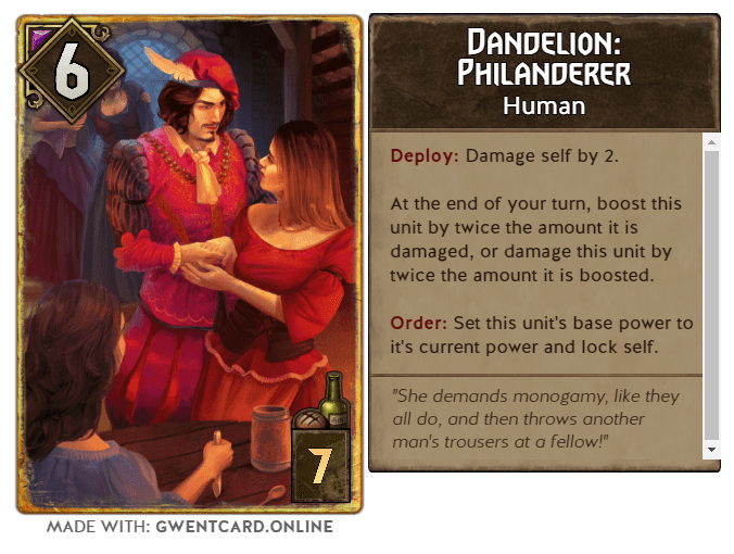 Custom Dandelion card r/gwent