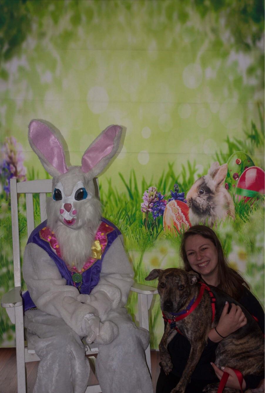 Raymond met the Easter bunny today. He was not a happy camper today