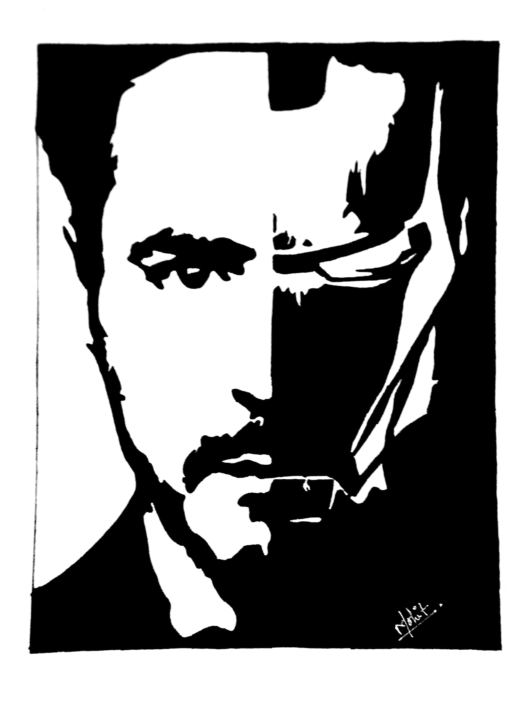 Iron Man Stencil