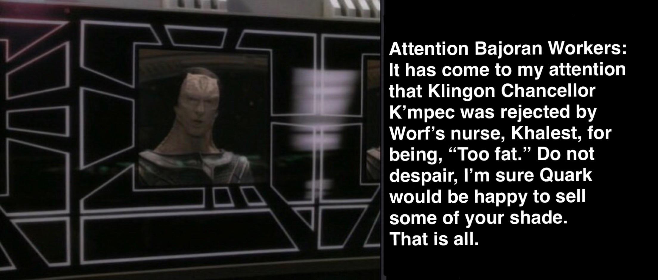 Attention Bajoran Workers Who Appreciate A Deep Reference risa