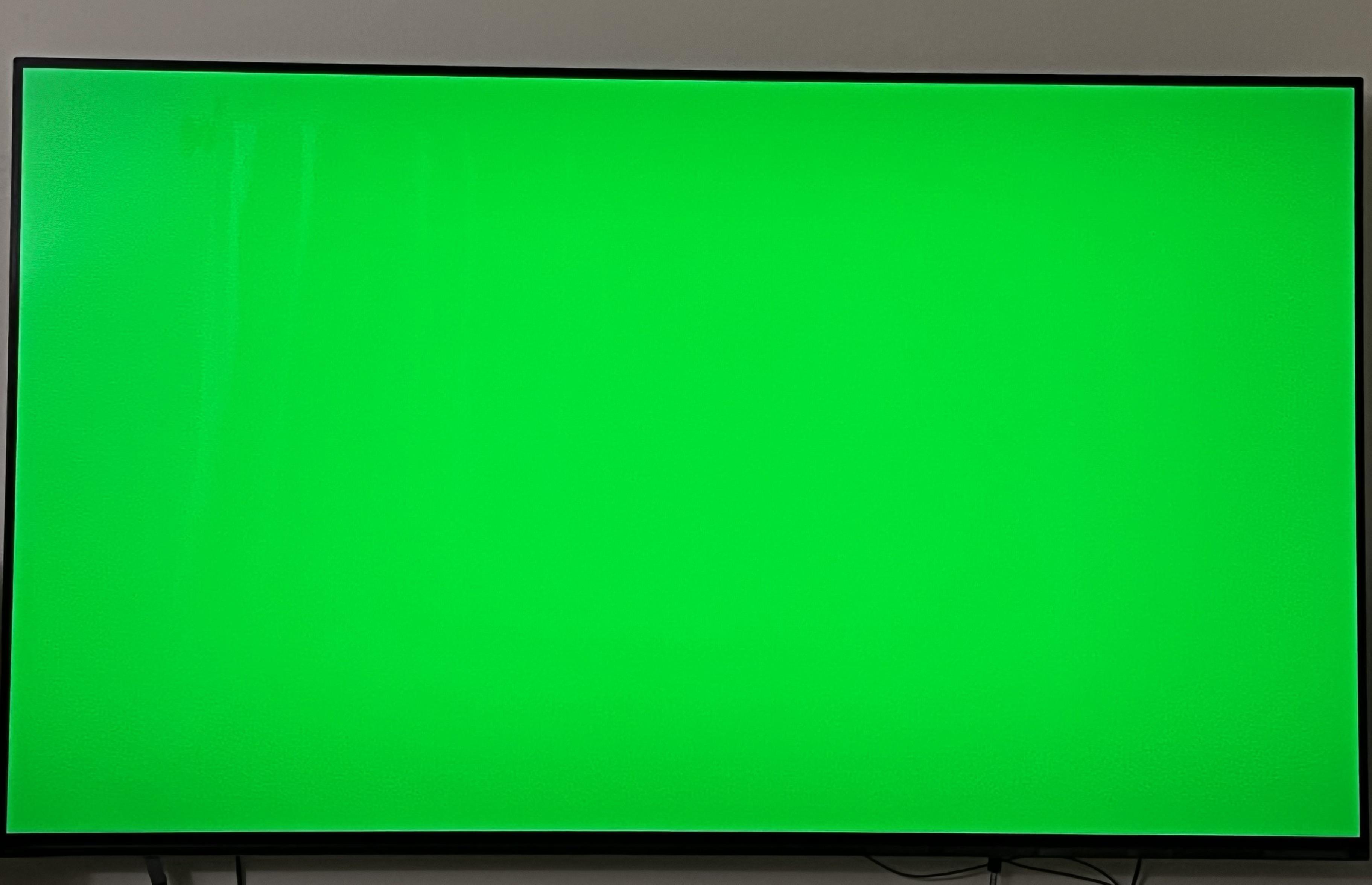 Help Total screen turns to green after powering on A80j. Bought new TV