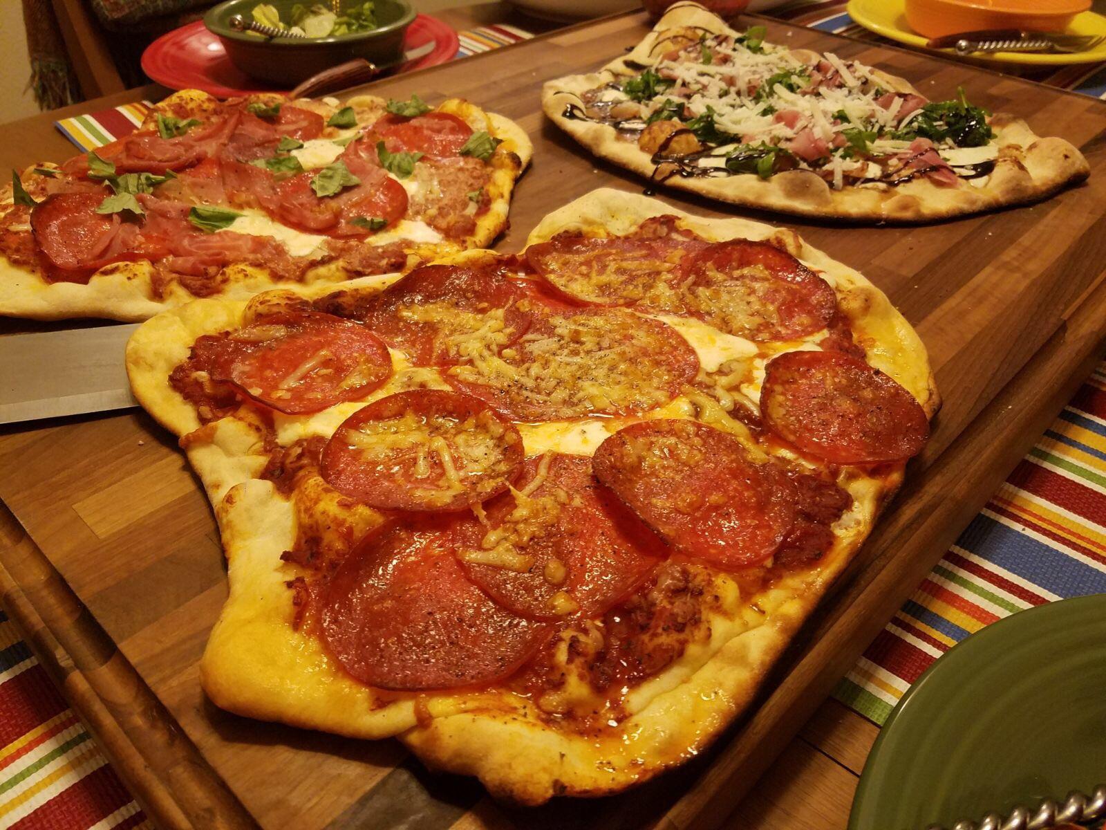 Wood fire pizza. Self rising yeast dough quick and easy. [1800x2200