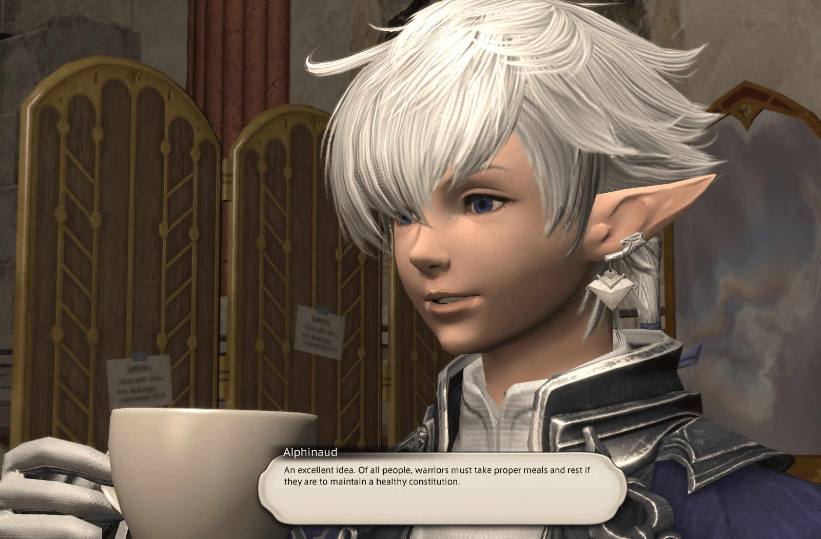 There have been so many quest rewards and cutscenes about food and tea