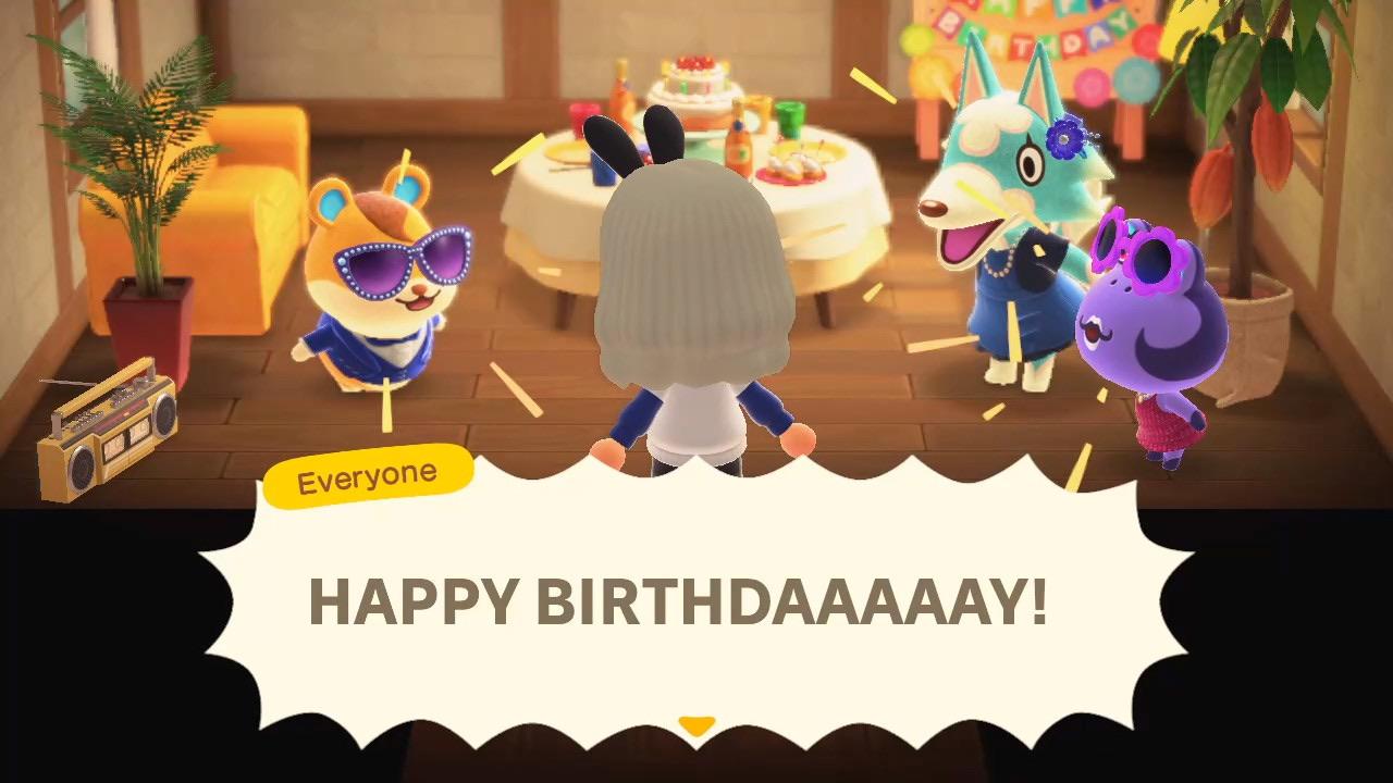 Didn't know villagers made a whole little birthday party for you in